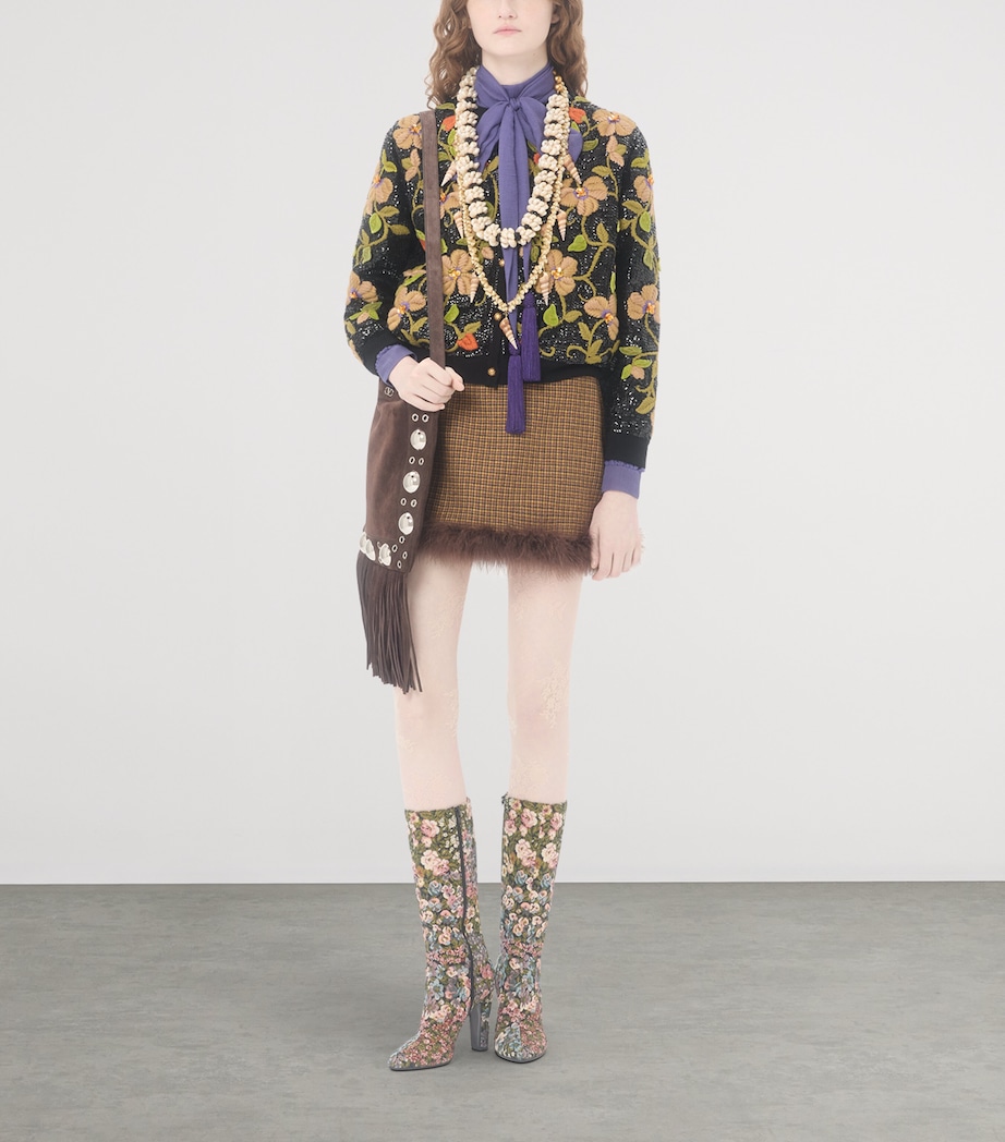 Wool Check Mini Skirt D8Q Image 5