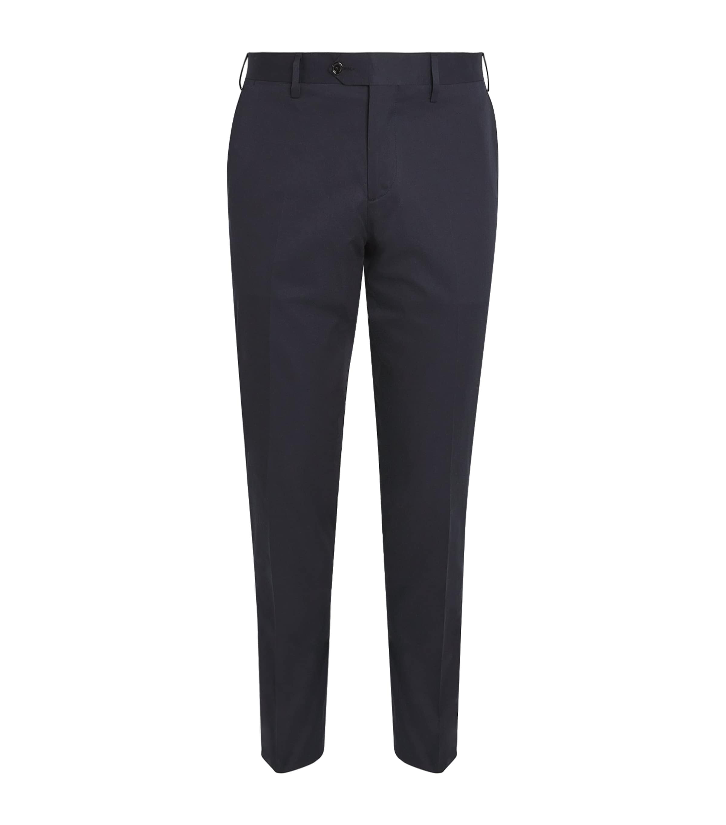 Lardini Cotton Drop Reg Trousers In Navy
