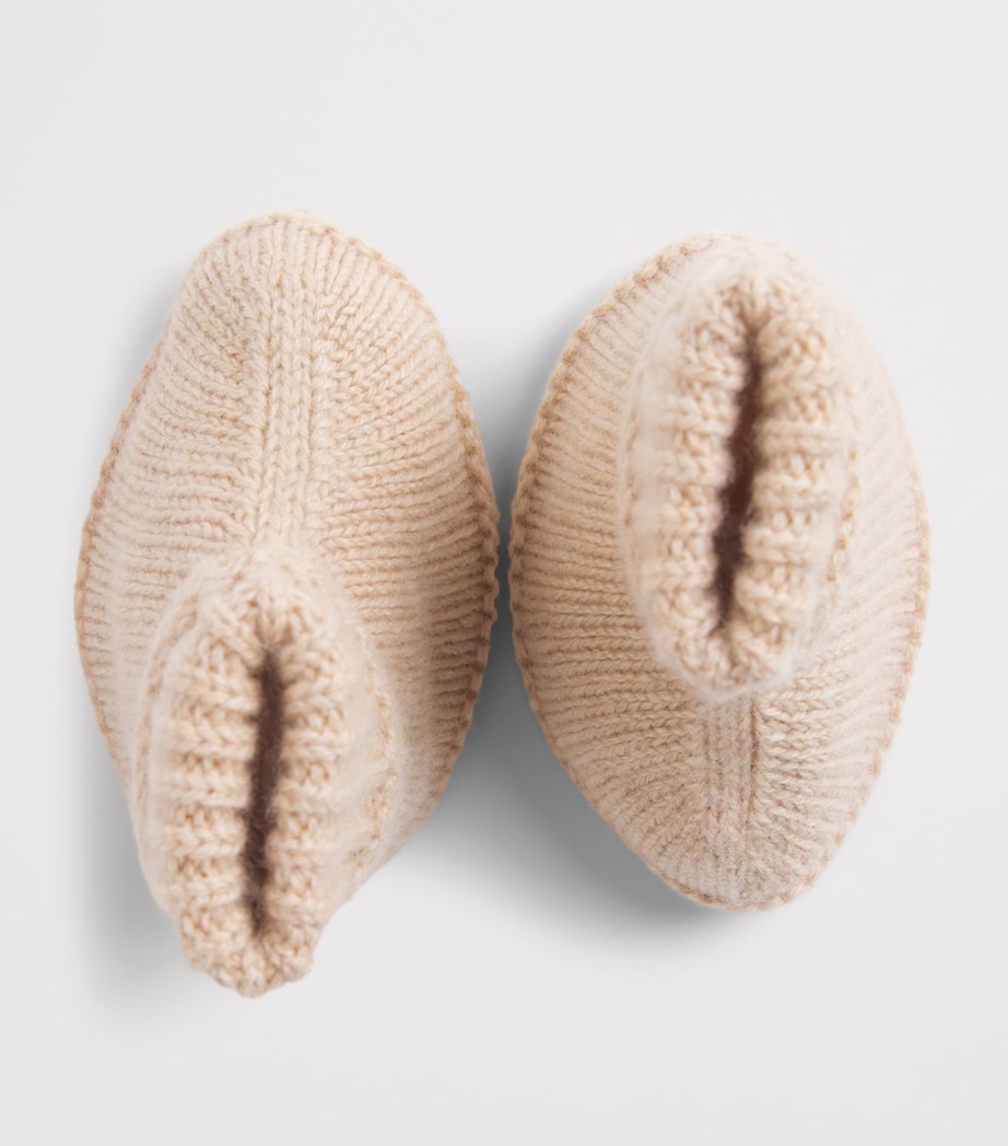 Rosie Sugden Cashmere Booties (0-12 Months) Camel/blusher Image 3