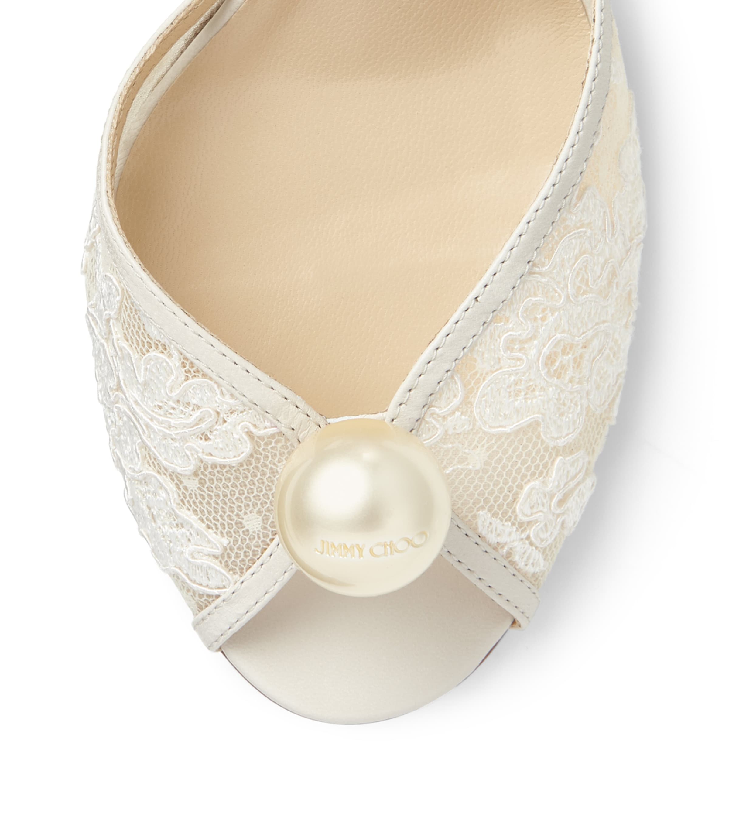 Sacora 85 Lace Leather Sandals IVORY/WHITE Image 3