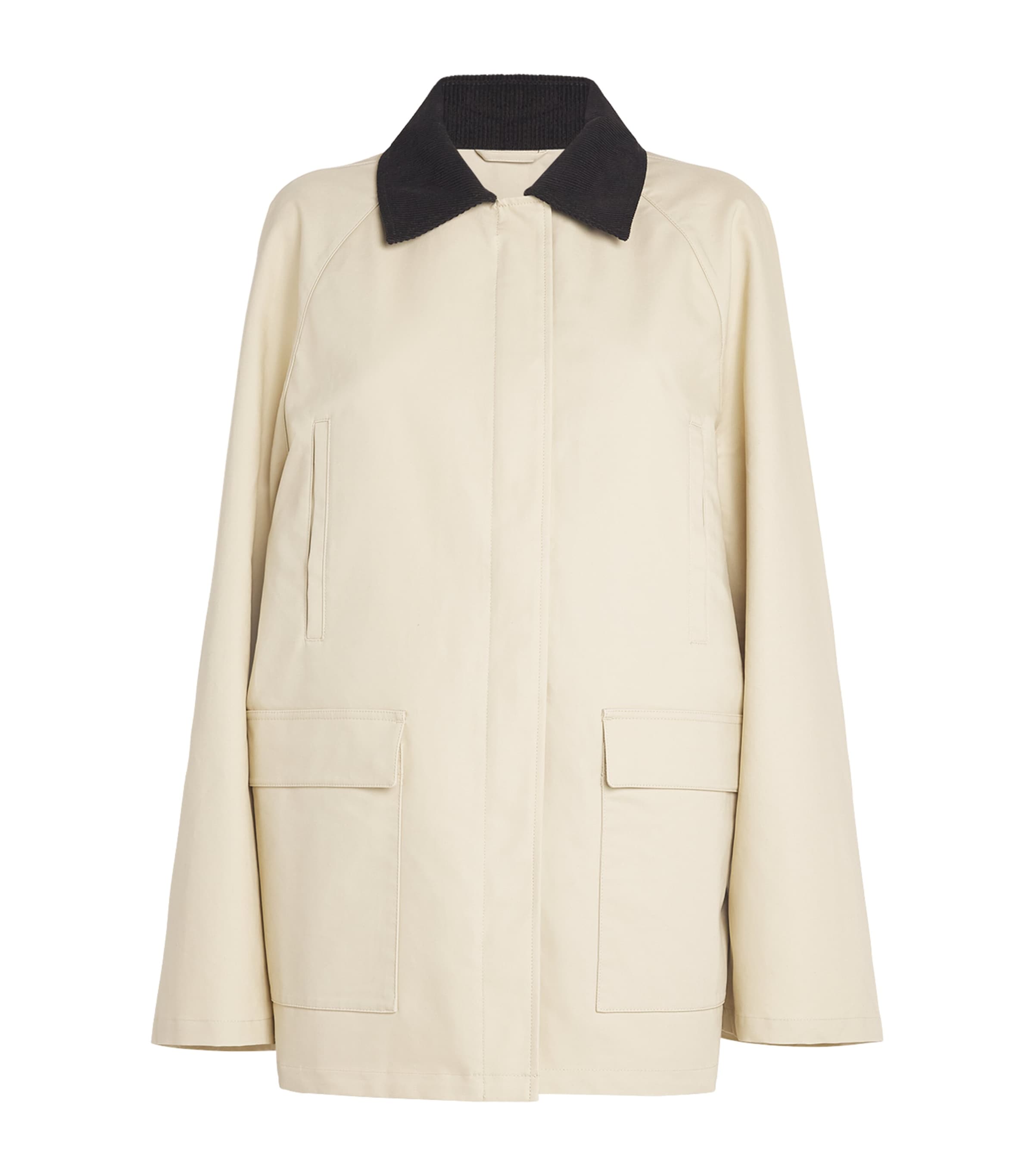 Totême Country Summer Jacket Featuring Contrast Collar In Beige