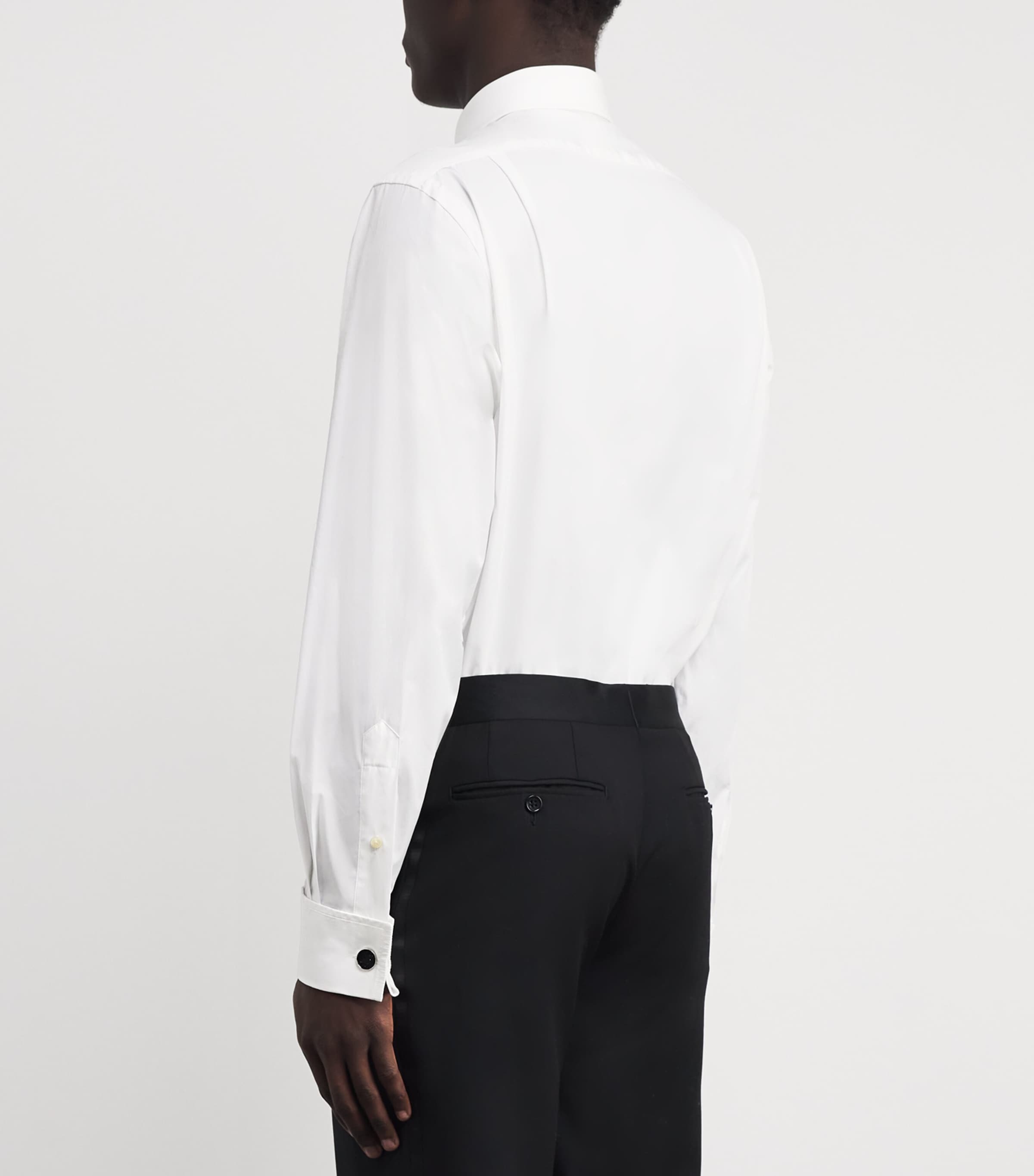 Cotton Custom Fit Dress Shirt WHITE Image 4