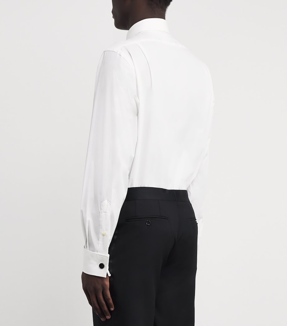 Cotton Custom Fit Dress Shirt WHITE Image 4