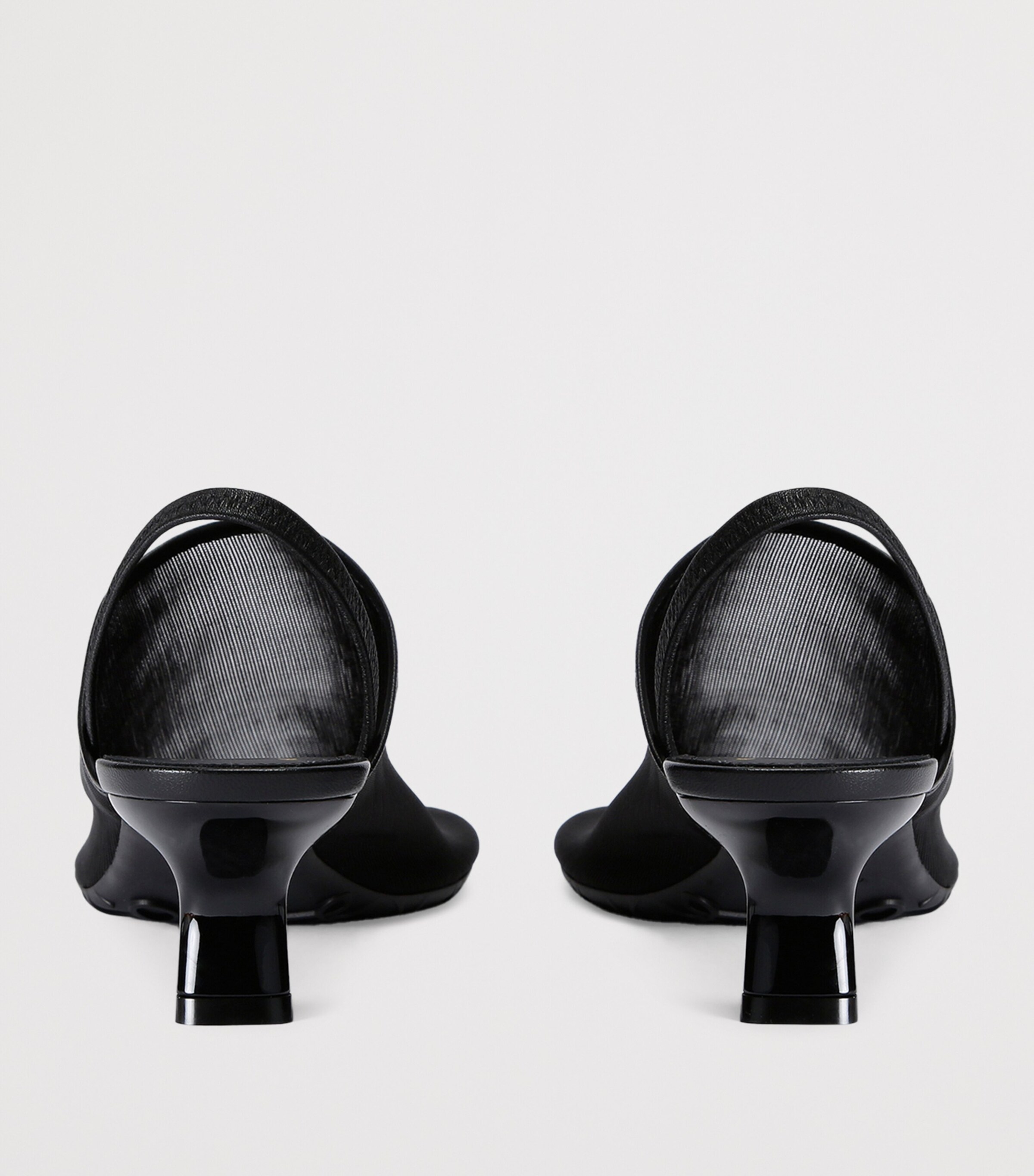 LOEWE Mesh Petal Slingback Pumps Black Image 2