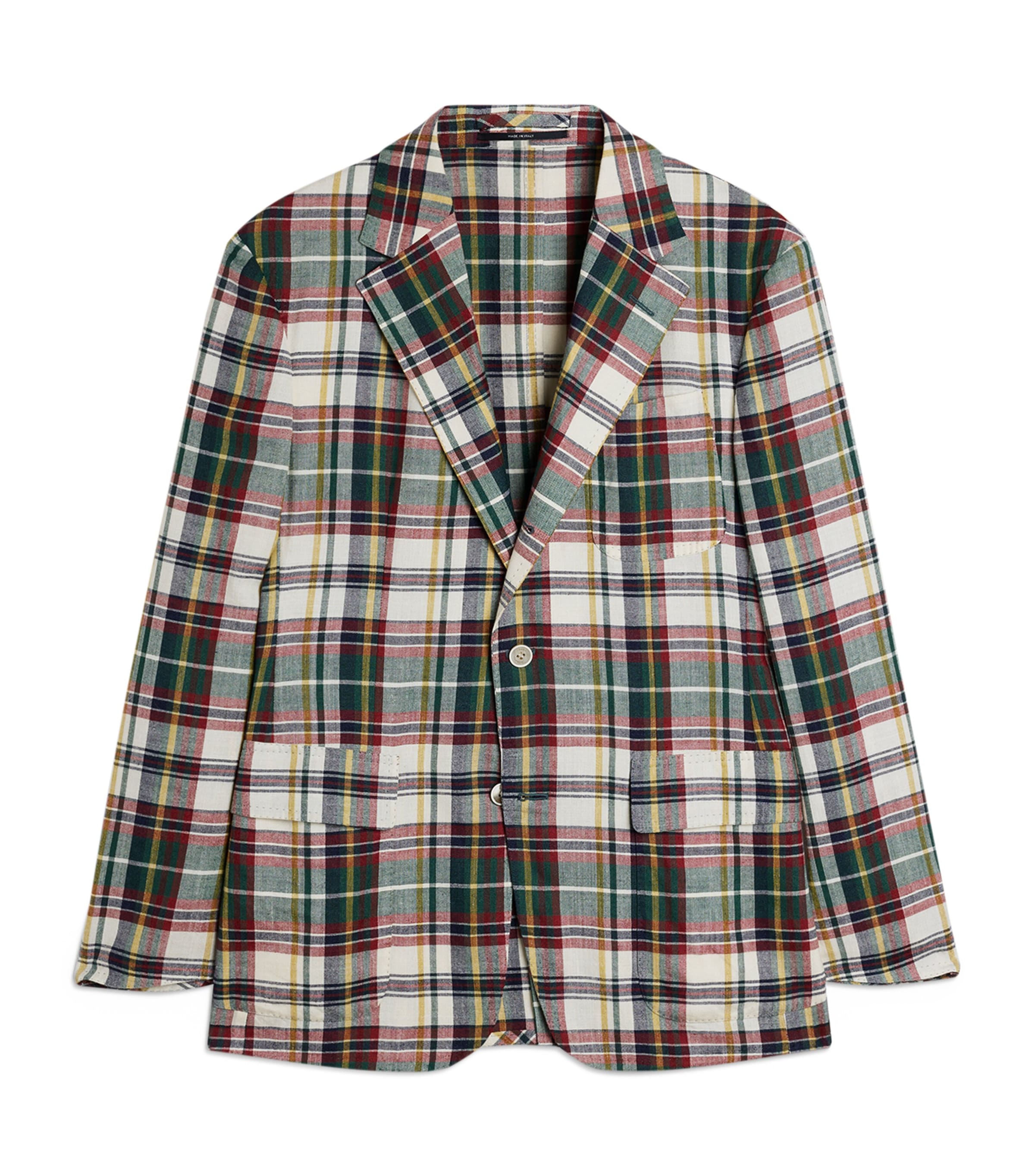Dunhill Madras Check Blazer In Multi