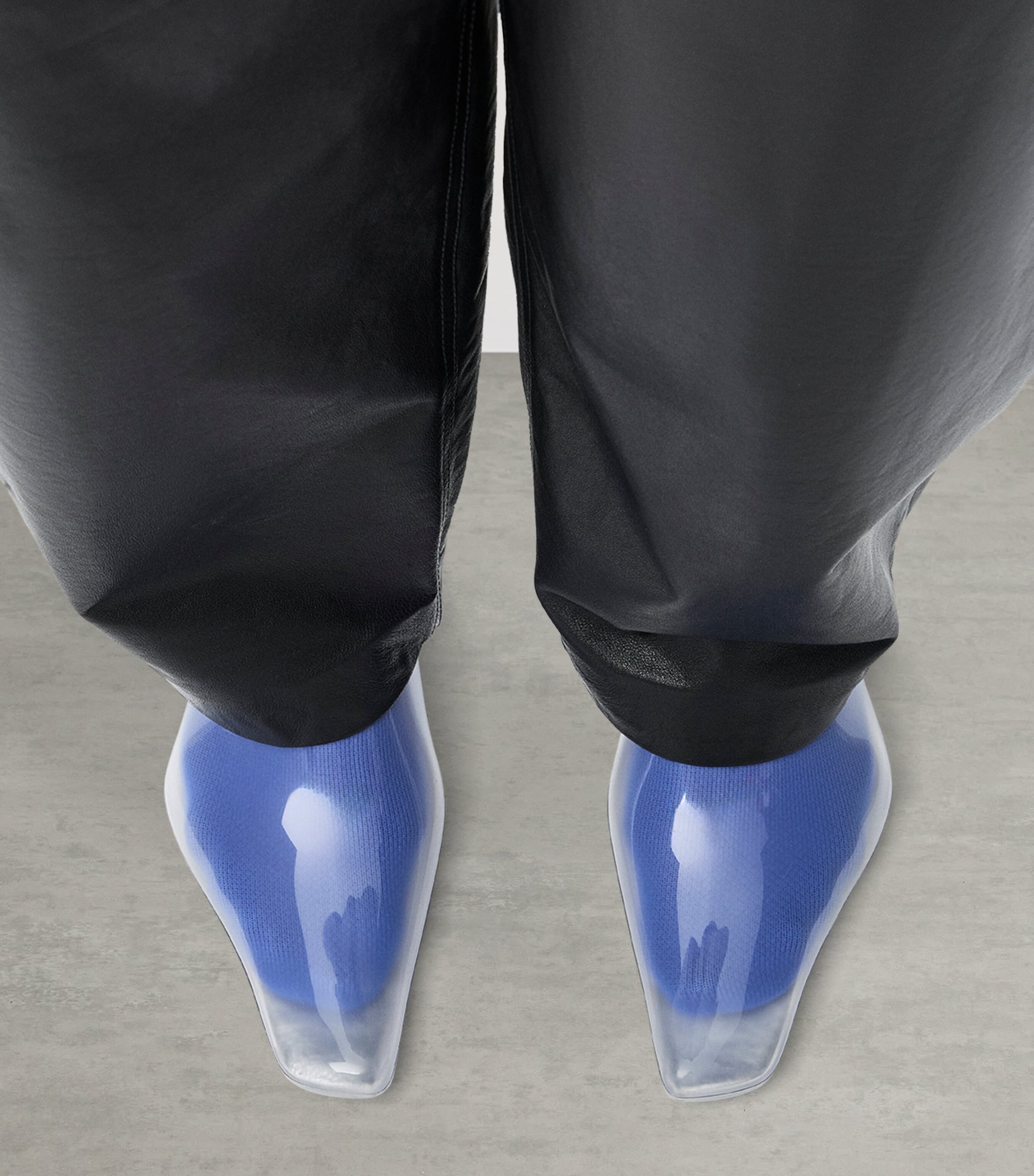 LOEWE Emily Aqua Ankle Boots 45 Transparent Image 4