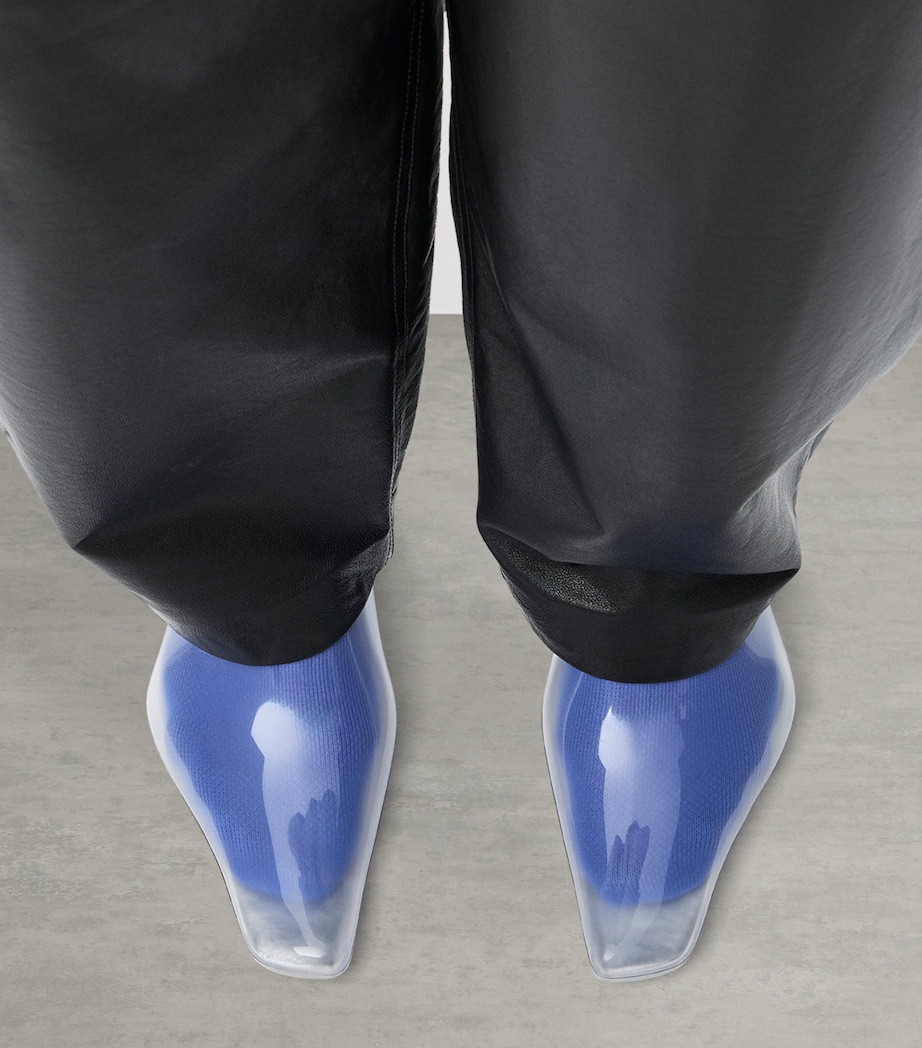 LOEWE Emily Aqua Ankle Boots 45 Transparent Image 4