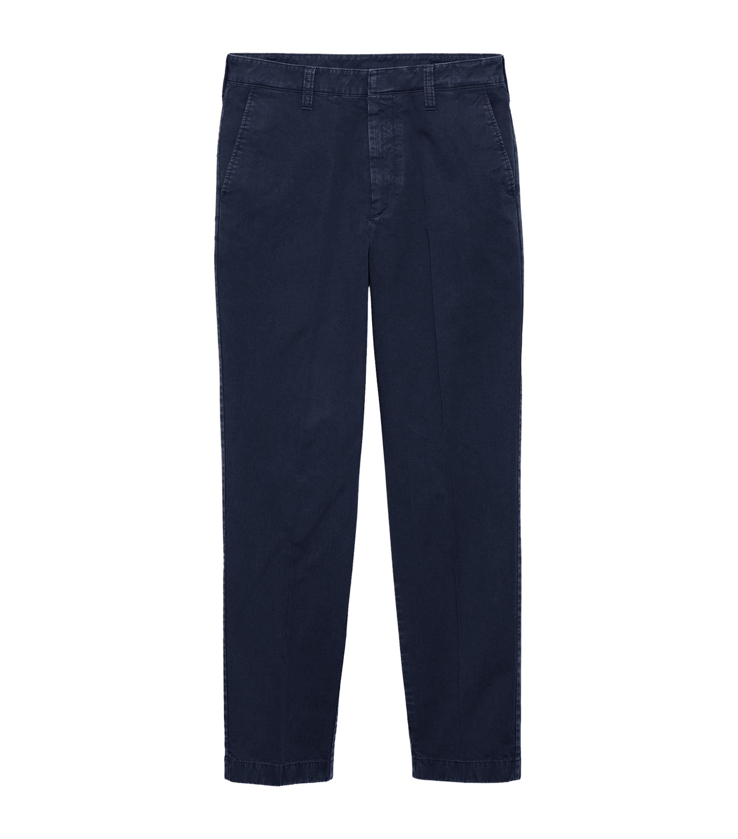 Prada Mens Garment-Dyed Cotton Trousers Blue Image 1