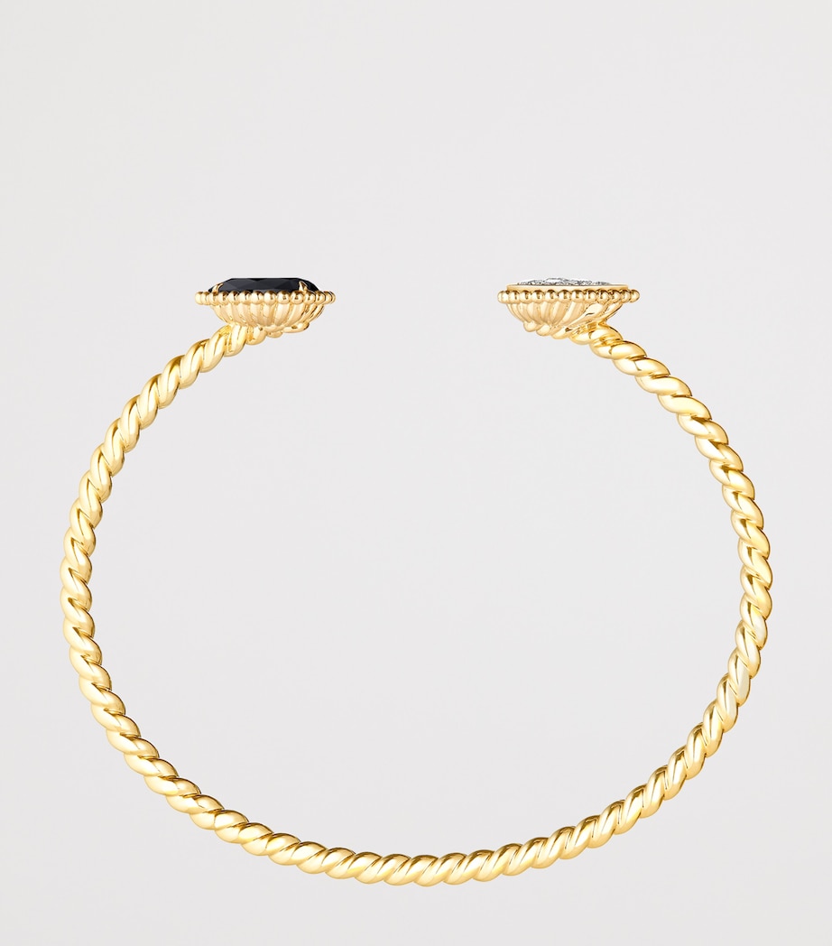 Boucheron Yellow Gold, Diamond and Onyx Serpent Bohème Bangle Yellow Gold Image 4