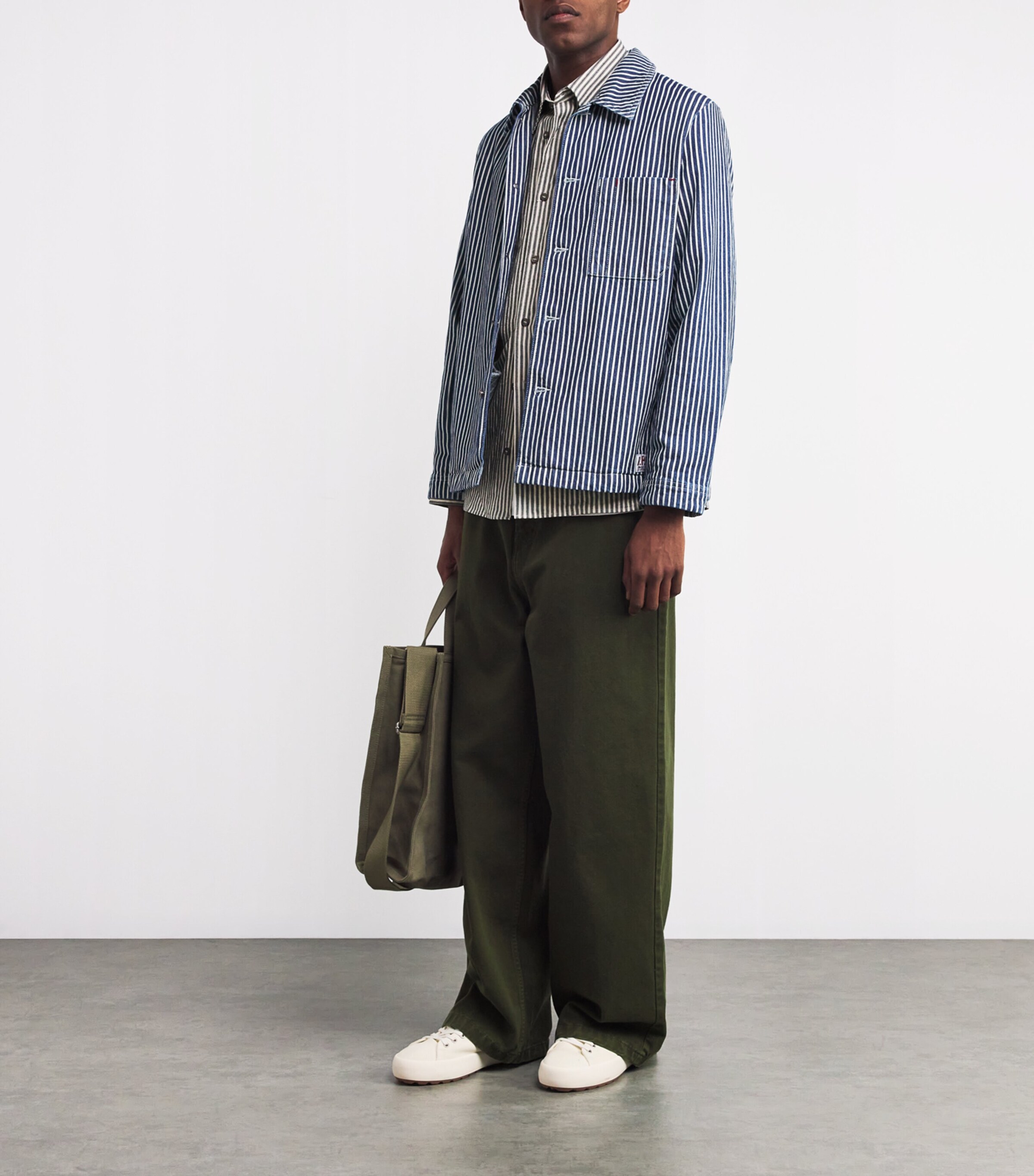 Cotton Striped Shirt LZZ BLACK Image 2