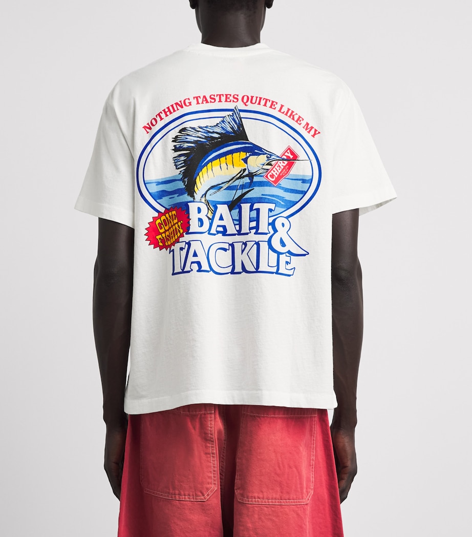 Cherry Los Angeles Mens Cotton Boxy Marlin T-Shirt Vintage White Image 5