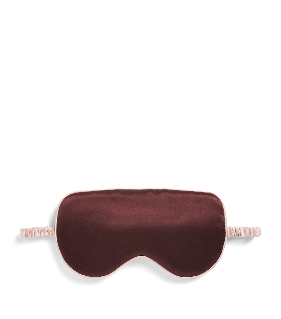 Olivia von Halle Womens Silk Audrey Eye Mask Bordeaux Image 1