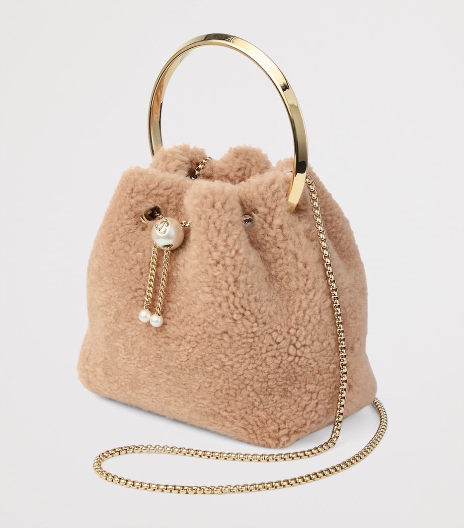 Bon Bon Shearling Top-Handle Bag TOFFEE/LIGHT GOLD Image 2