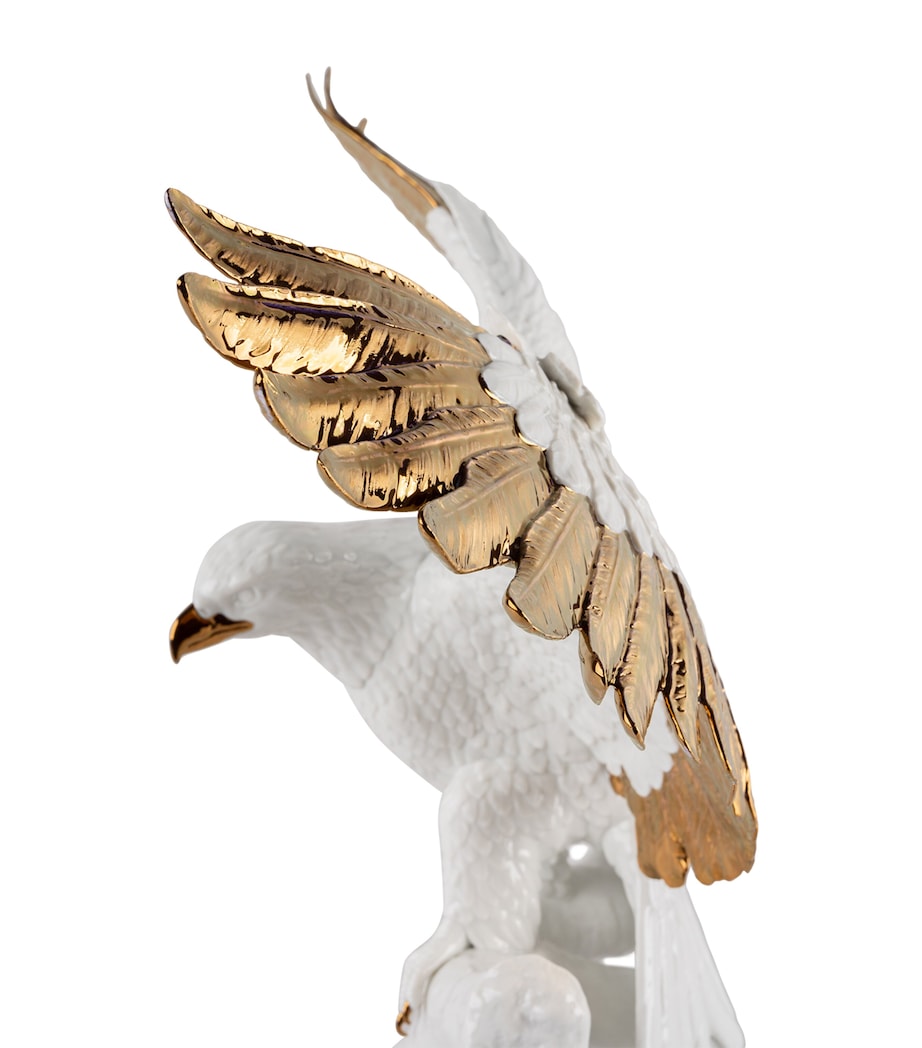 Porcelain Freedom Eagle Figure WHITE & COPPER Image 5
