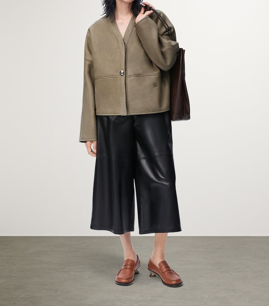 Shearling Cardigan KHAKI GREEN Image 2