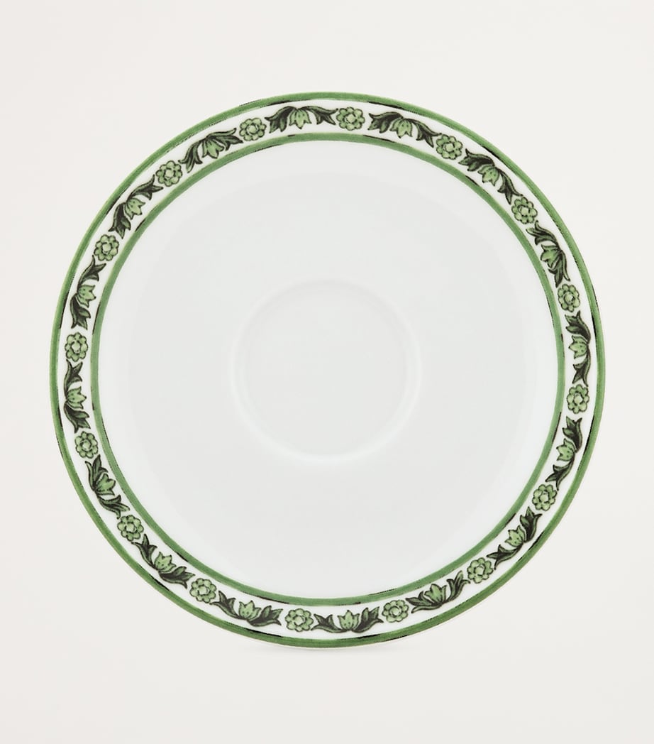 Porcelain Majolica Teacup and Saucer UV001-VERDE MAIOLICA Image 5