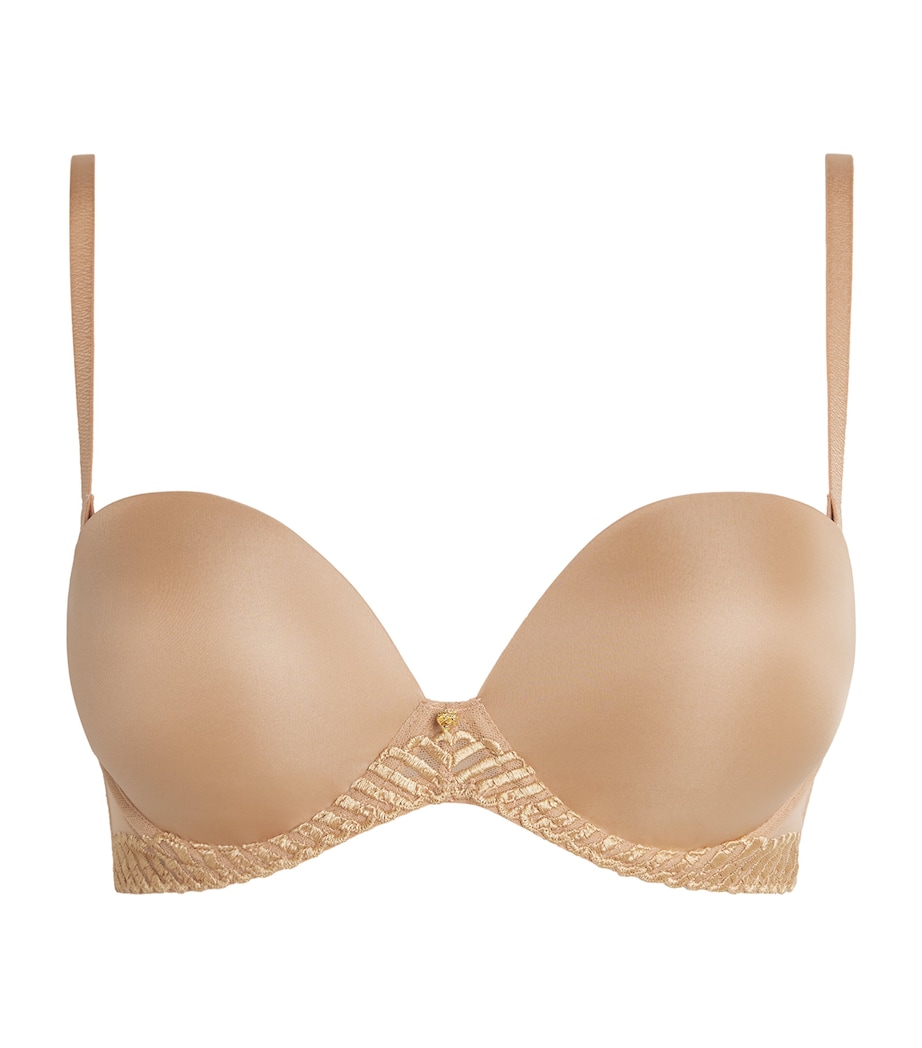 Sheer Emotion Plunge Bandeau Bra SAND Image 1