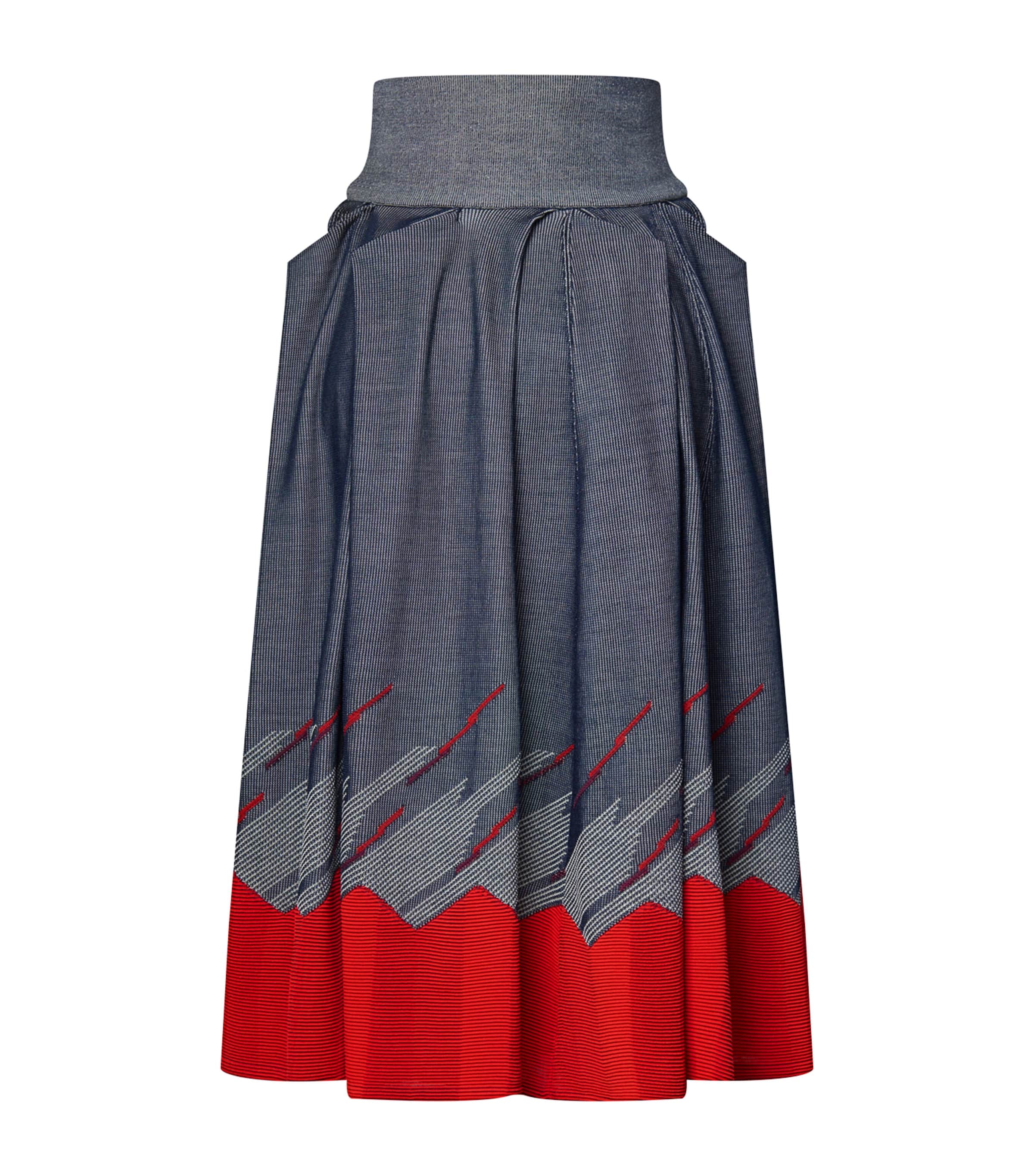 Knitted Geometric Maxi Skirt MULTI Image 2