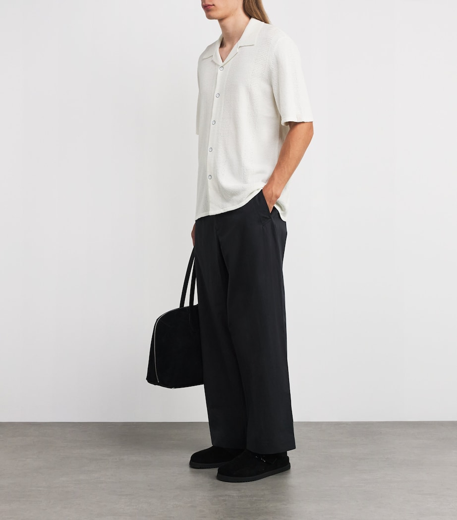 Knitted Camp-Collar Polo Shirt CHALK Image 2