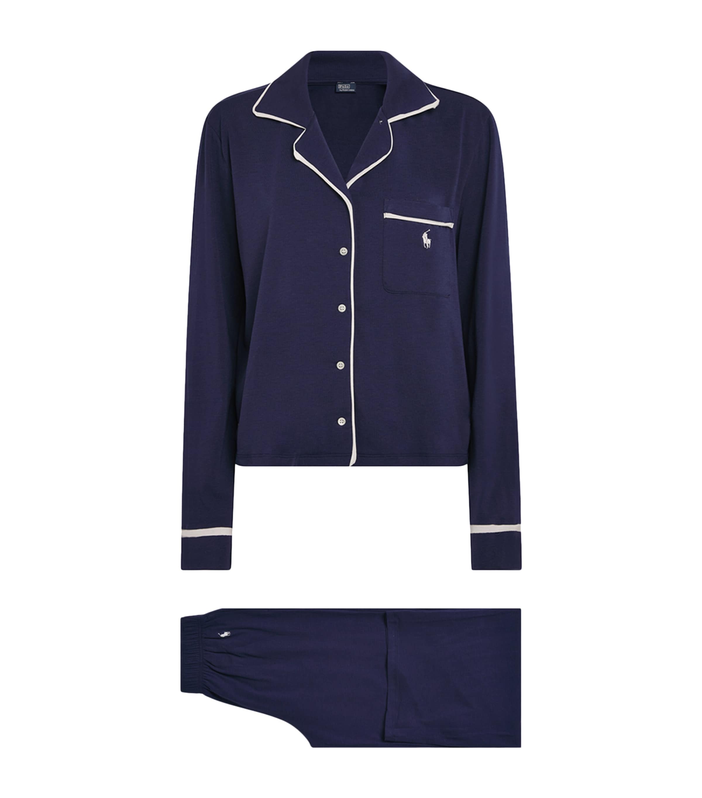 Polo Ralph Lauren Jersey Pyjama Set In Navy