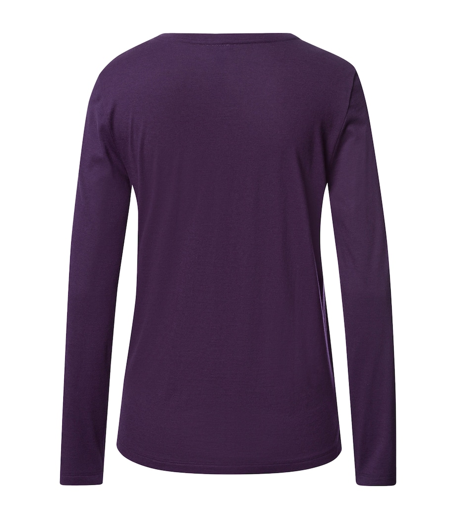 Cotton-Blend Long-Sleeve T-Shirt AMETHYST Image 2