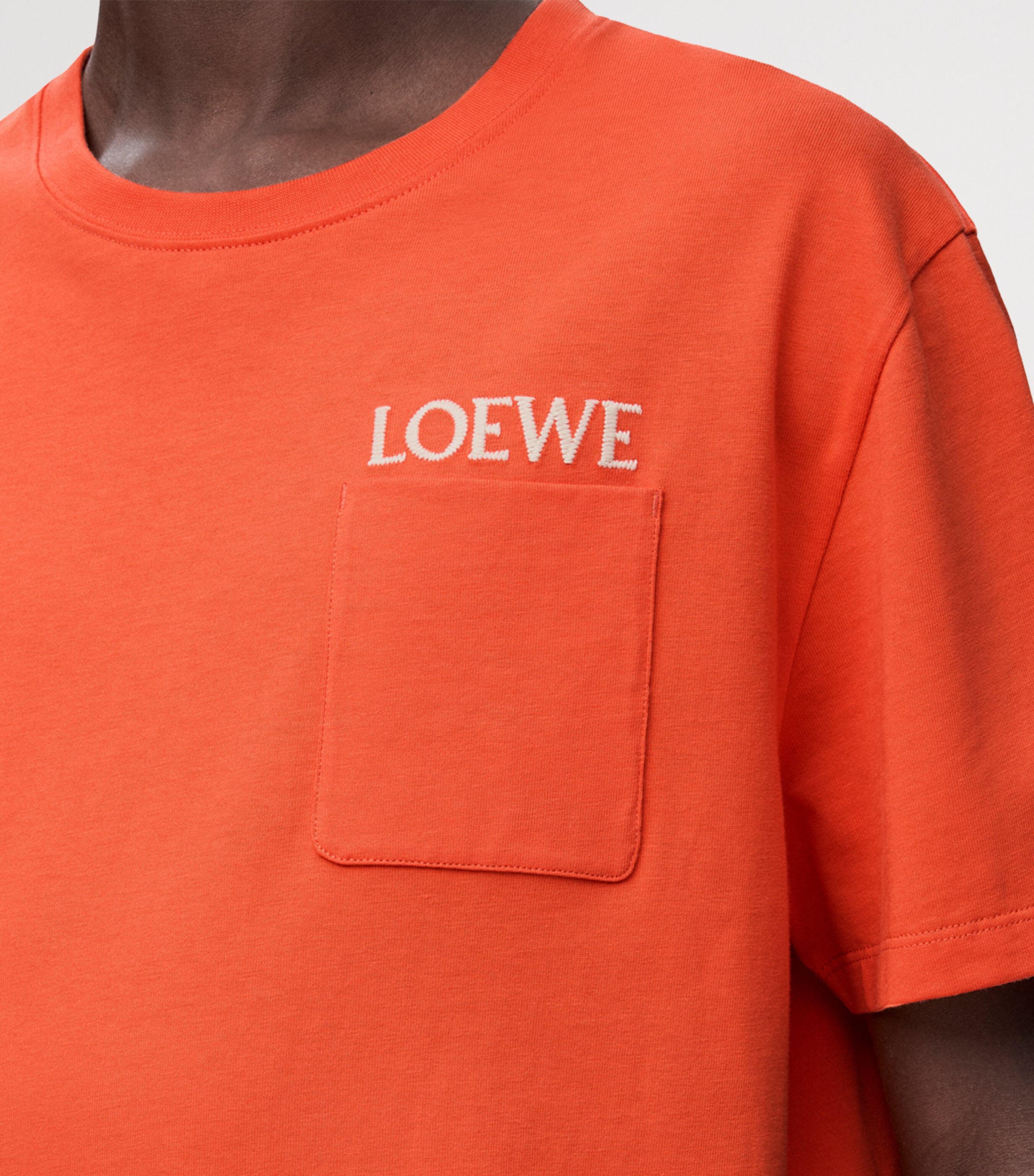 Cotton Pocket Logo T-Shirt ORANGE Image 5