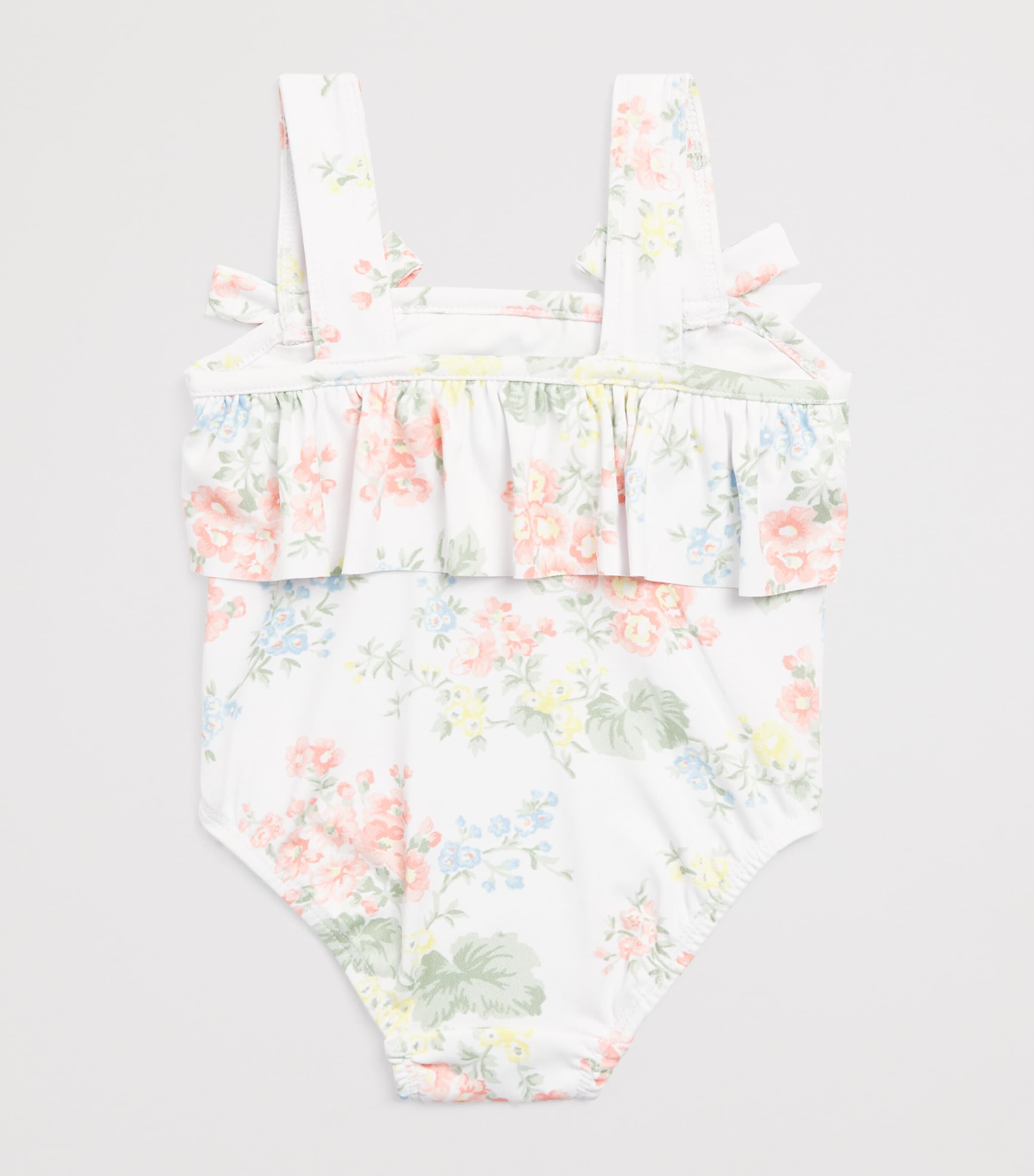 Tartine et Chocolat Ruffled Floral Swimsuit (3-36 Months) Nacre Image 2
