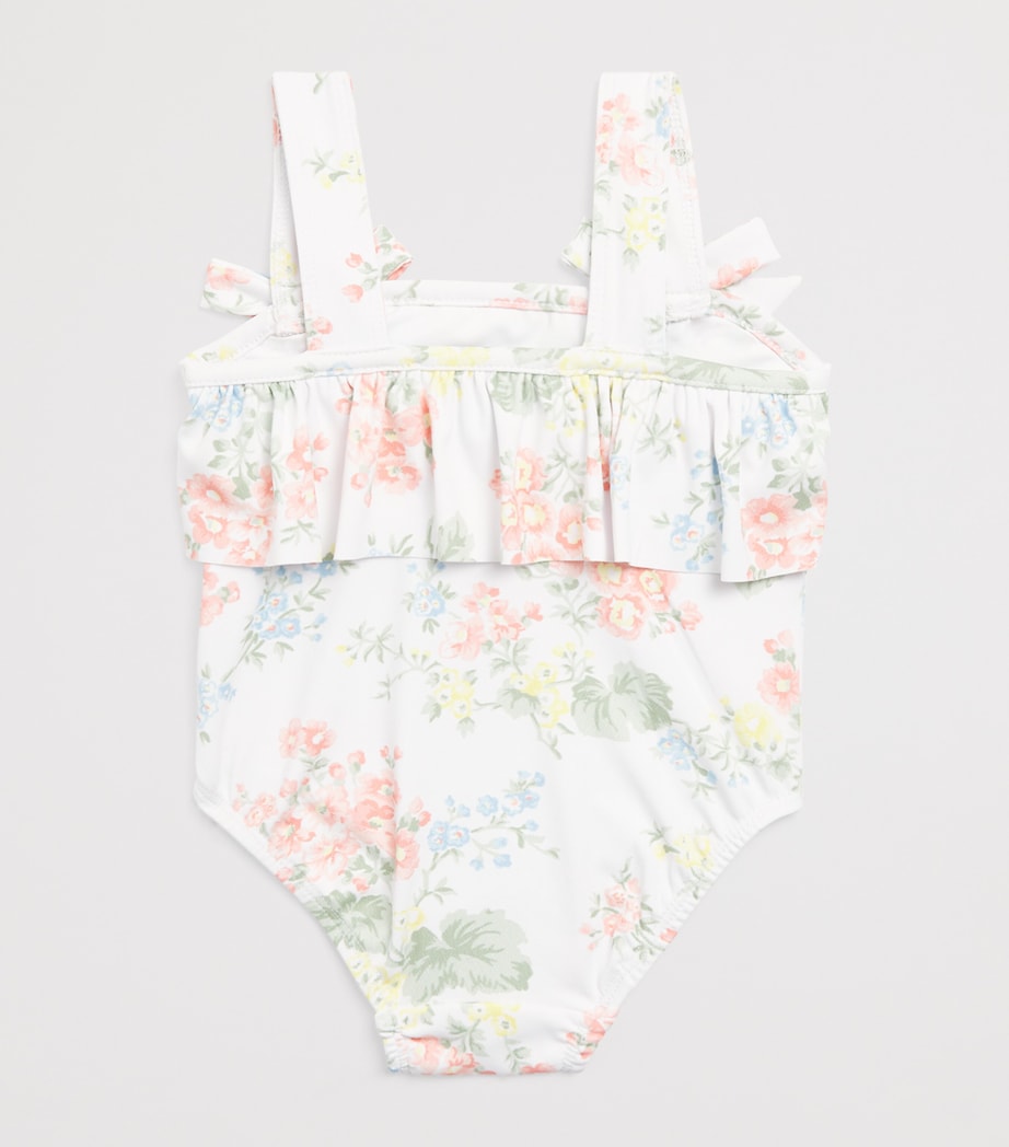Tartine et Chocolat Ruffled Floral Swimsuit (3-36 Months) Nacre Image 2