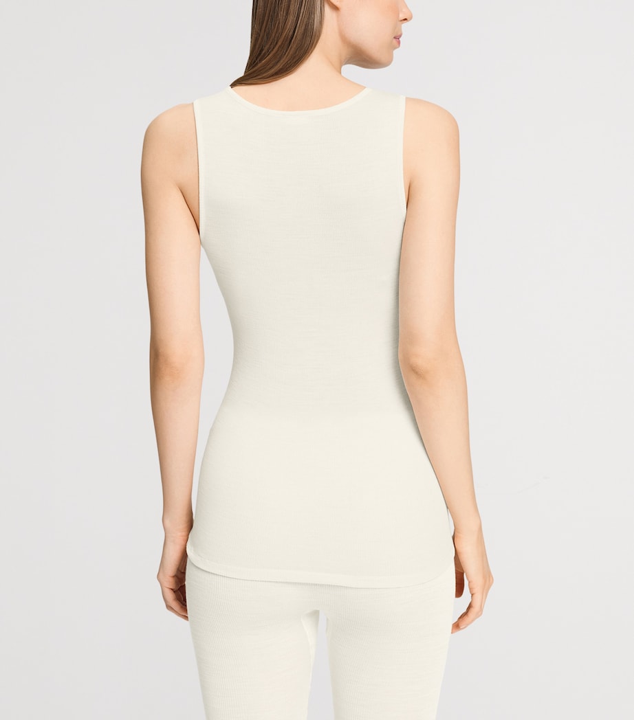 Hanro Womens Wool-Silk Tank Top Misty White Image 5