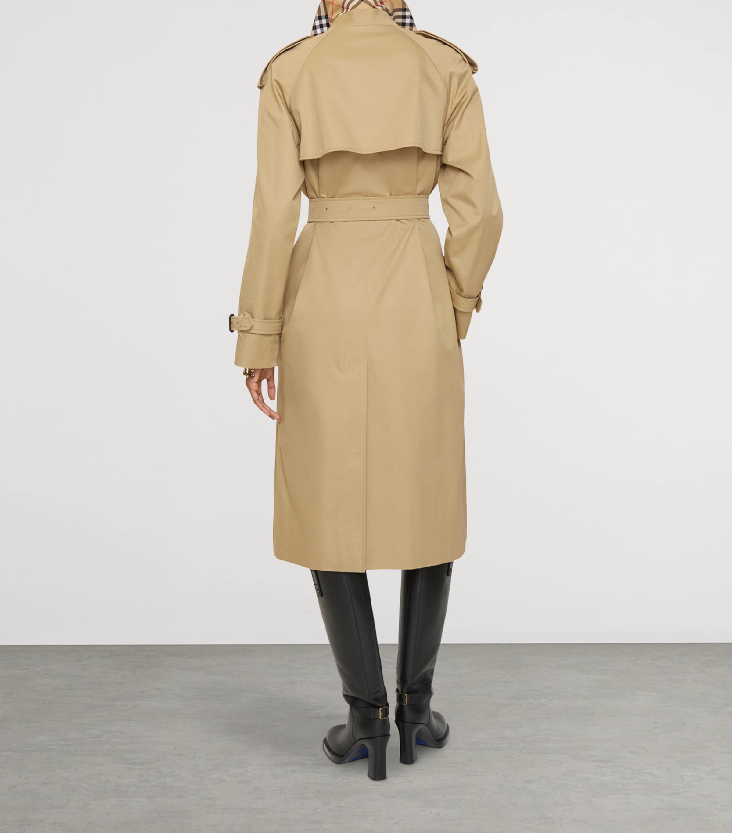 Burberry Womens Long Castleford Trench Coat Beige Image 5