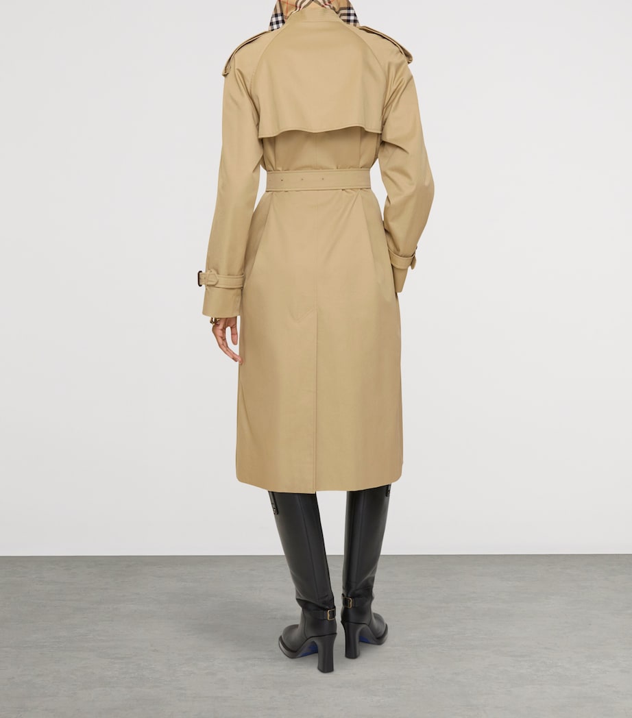 Burberry Womens Long Castleford Trench Coat Beige Image 5