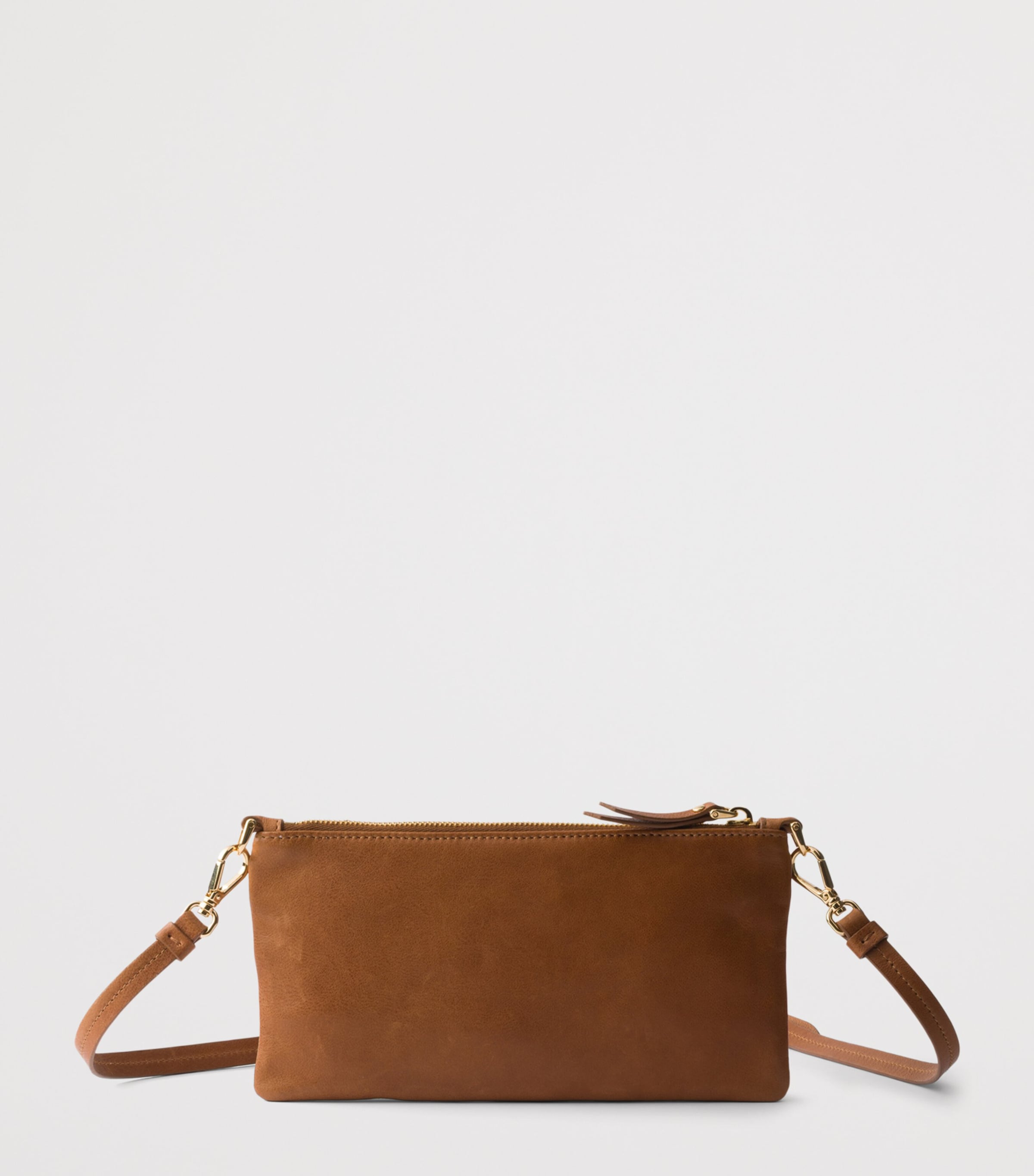 Prada Leather Chain Wallet Brown Image 3
