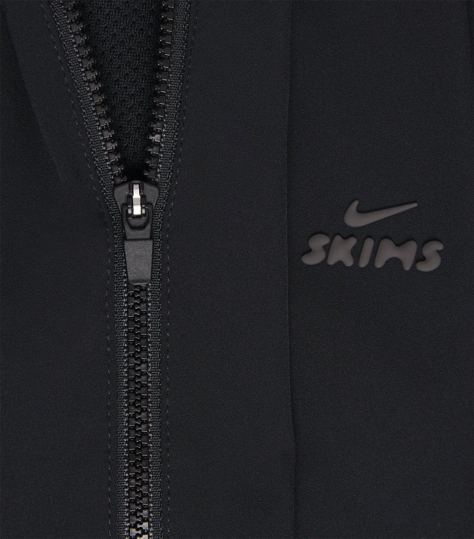NikeSKIMS Womens NikeSKIMS Oversized Track Jacket Obsidian Image 2