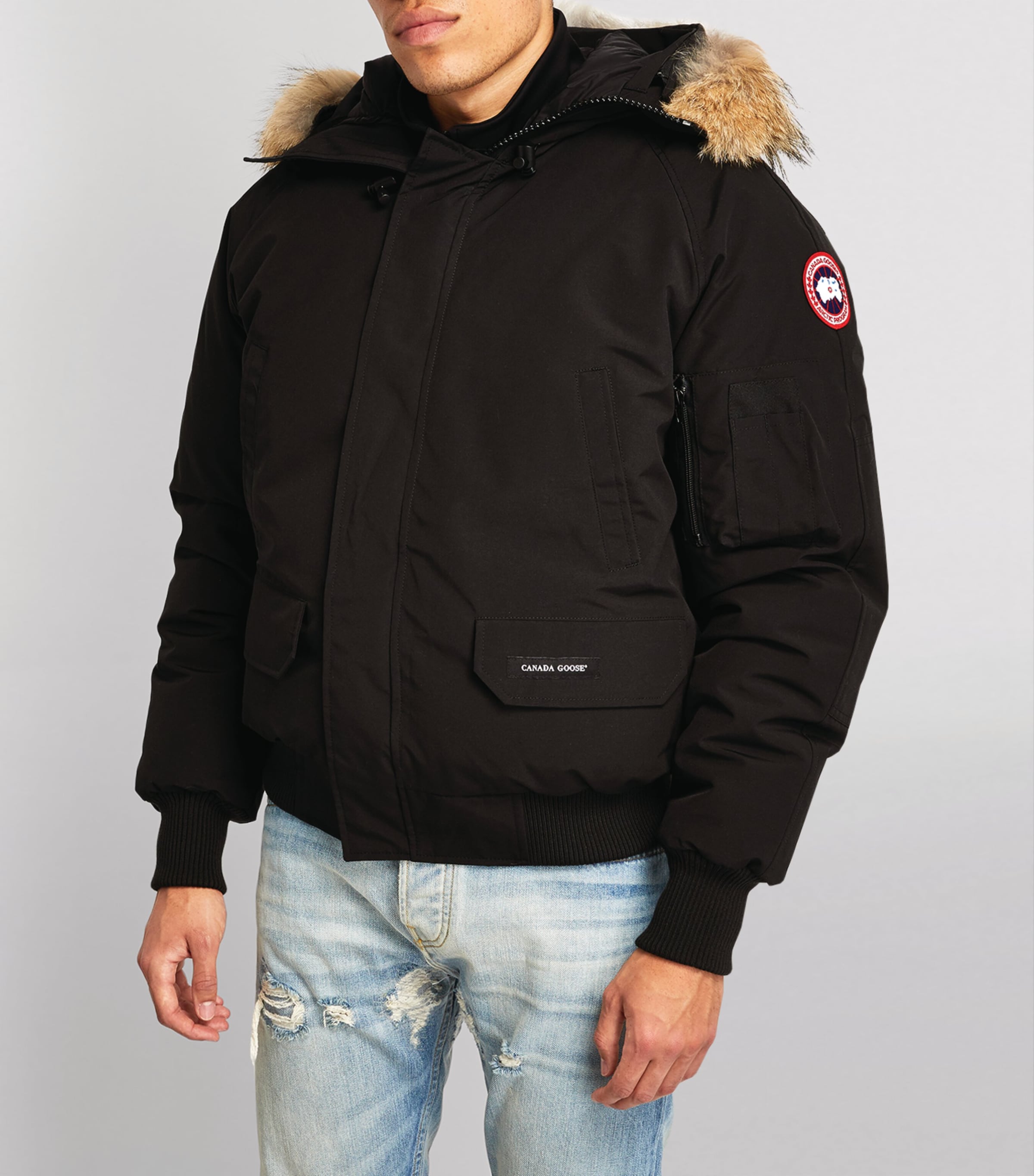 Canada Goose Fur Trim Chilliwack Bomber Jacket Harrods UK