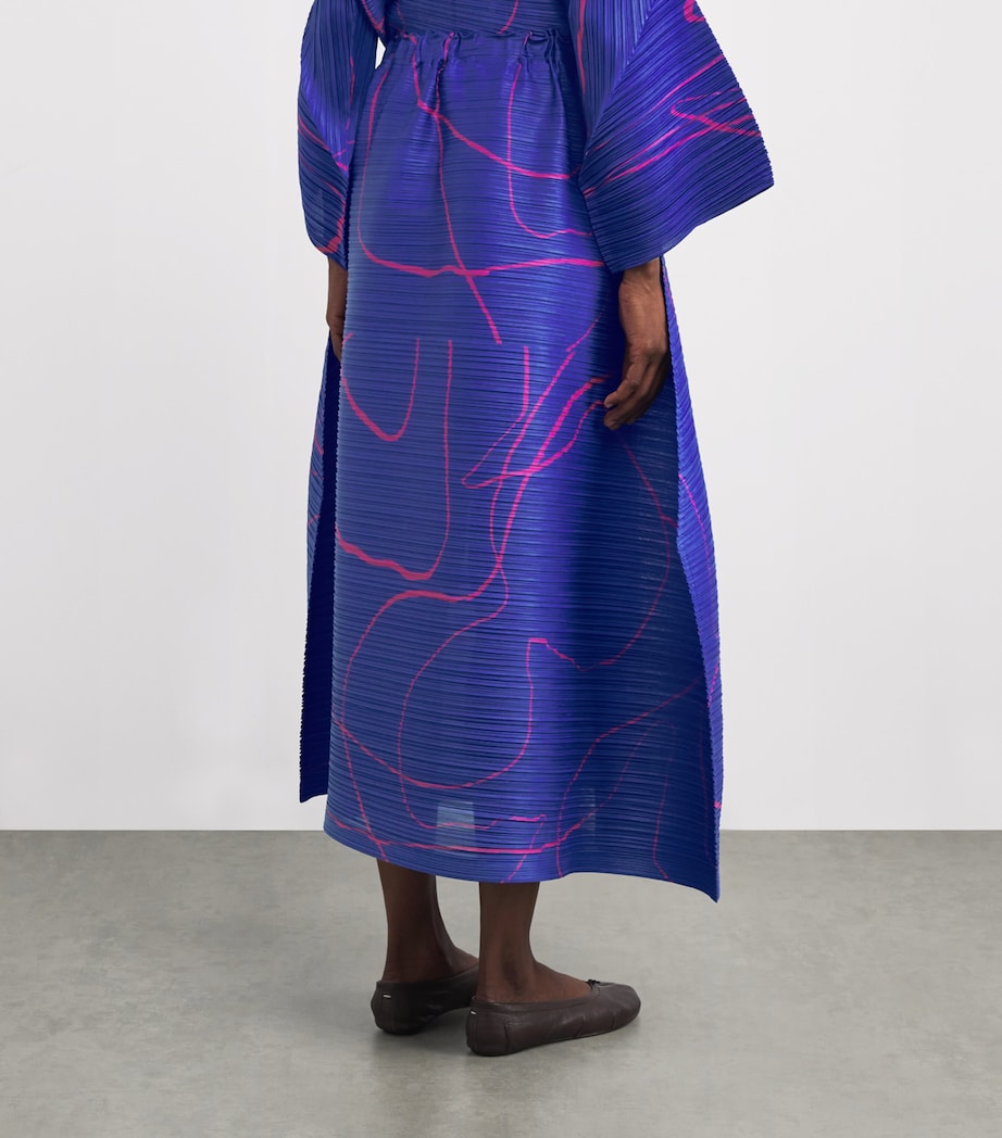 Printed Pause Midi Skirt BLUE Image 4