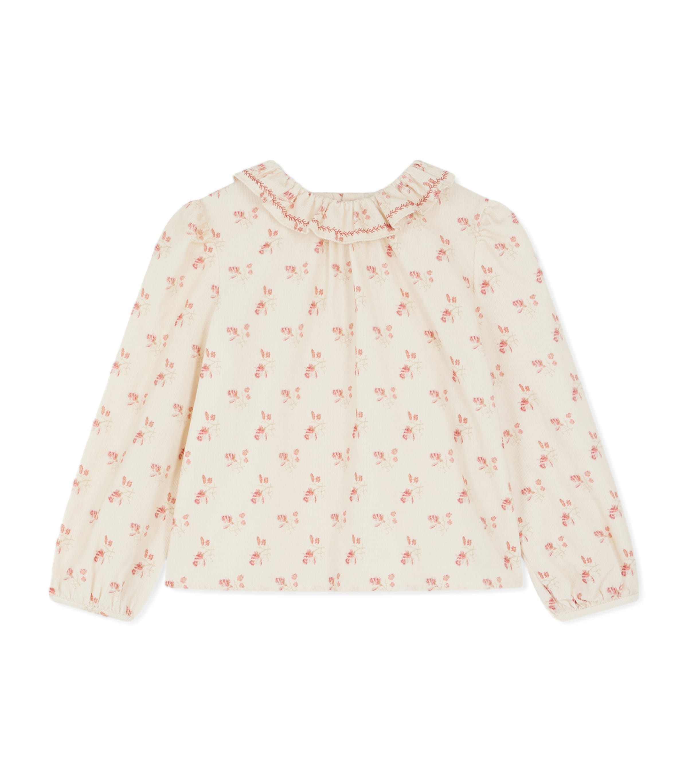 Bonpoint Patterned Ruffled Blouse In White