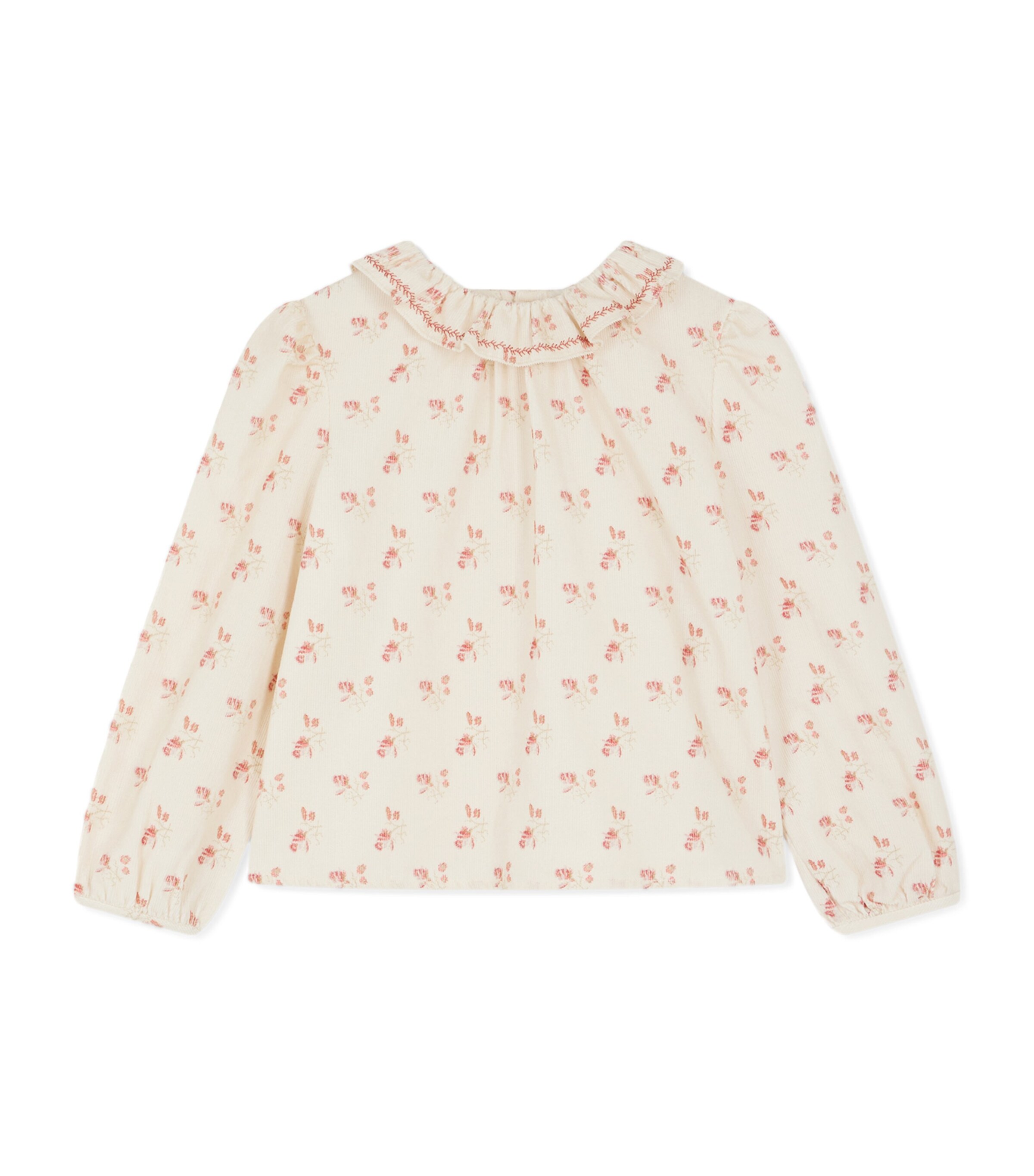 Bonpoint Corduroy Cherry Print Timber Blouse (10-14 Years) | Kids New In | Girls Clothing | Tops & T-shirts | Designers | Bonpoint