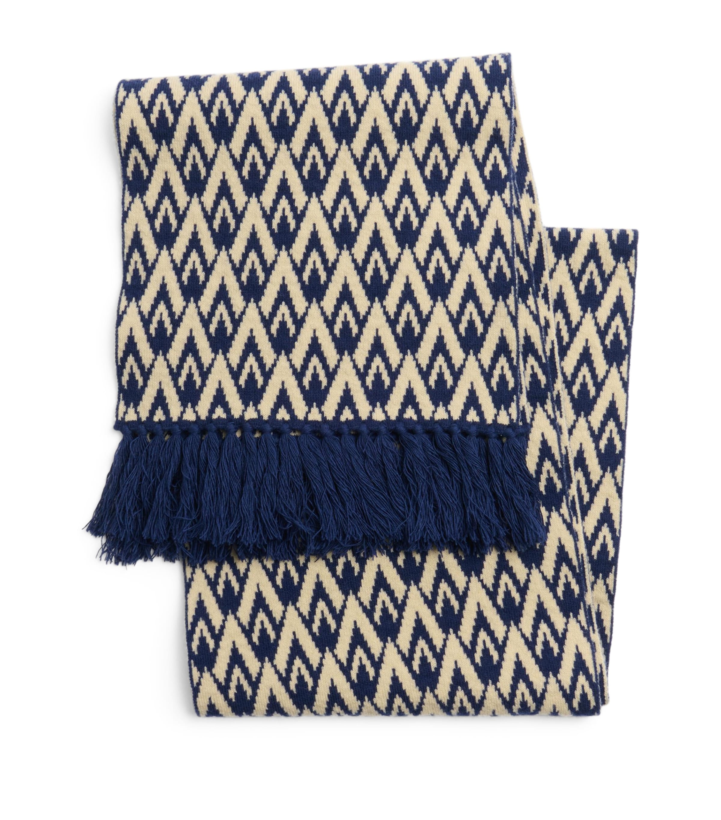 Valentino Intarsia-knit Wool Scarf