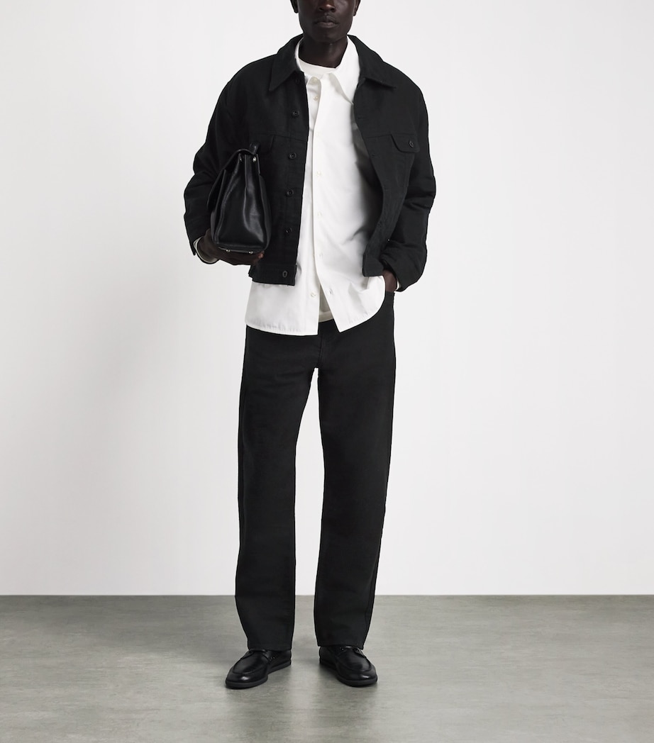 Studio Nicholson Mens Moleskin Derby Jacket Black Image 2