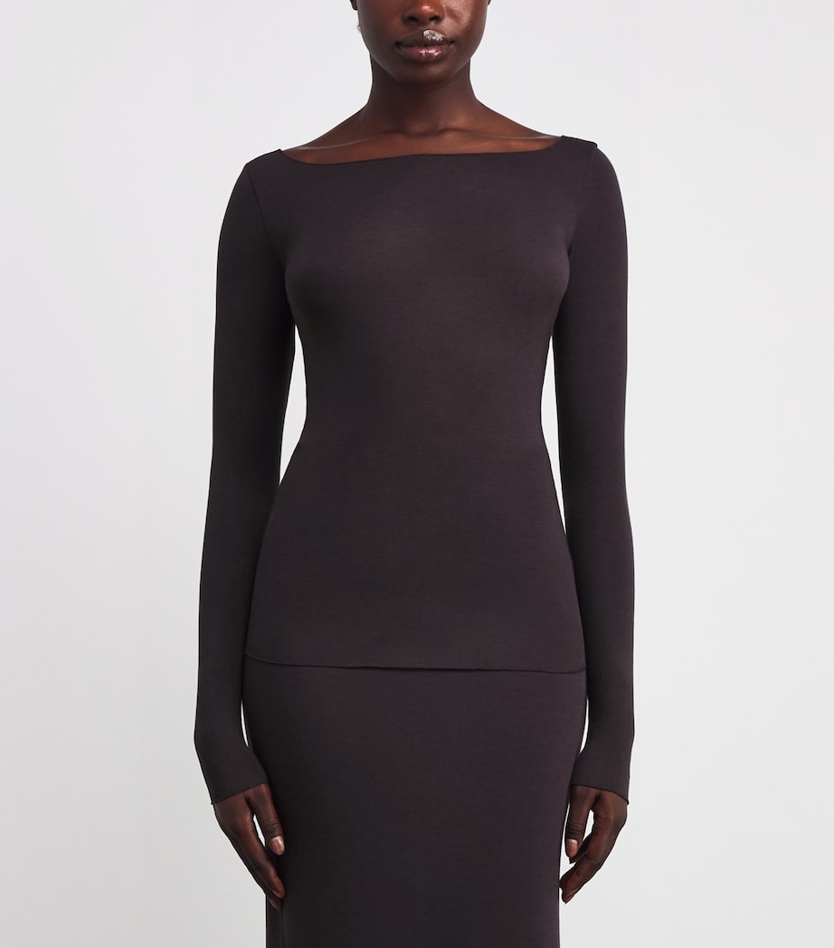 Sheer Modal Boat-Neck T-Shirt PHOENIX Image 3