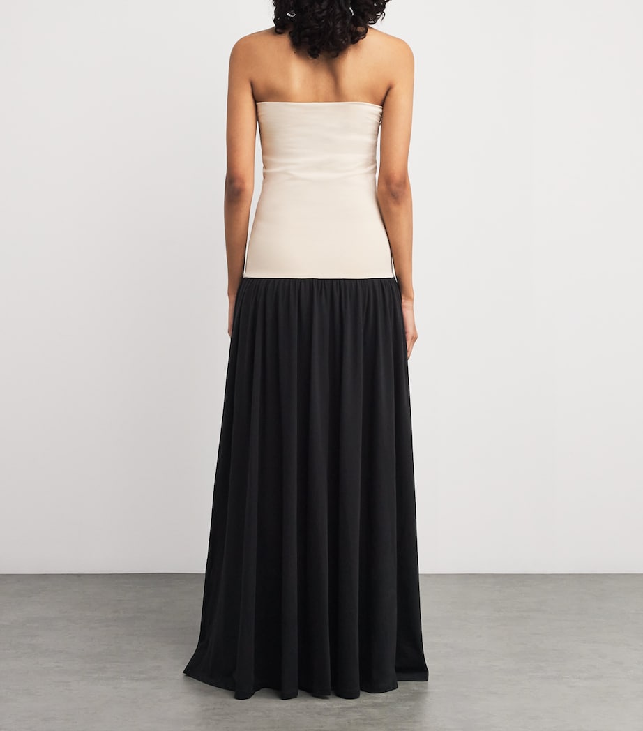 Strapless Marciella Maxi Dress TC1 BLCK/OYSTER GRAY Image 3