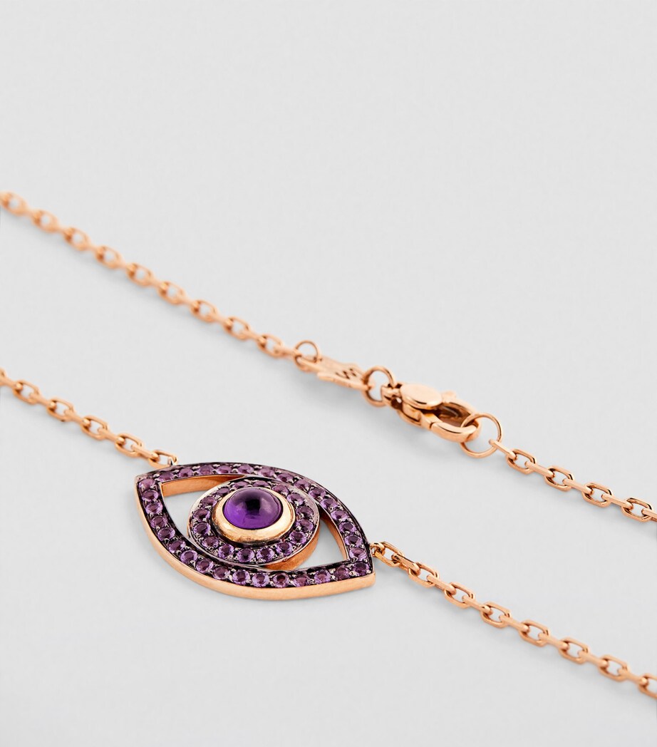 Netali Nissim Rose Gold, Amethyst and Quartz Protected Necklace Rose Gold Image 5