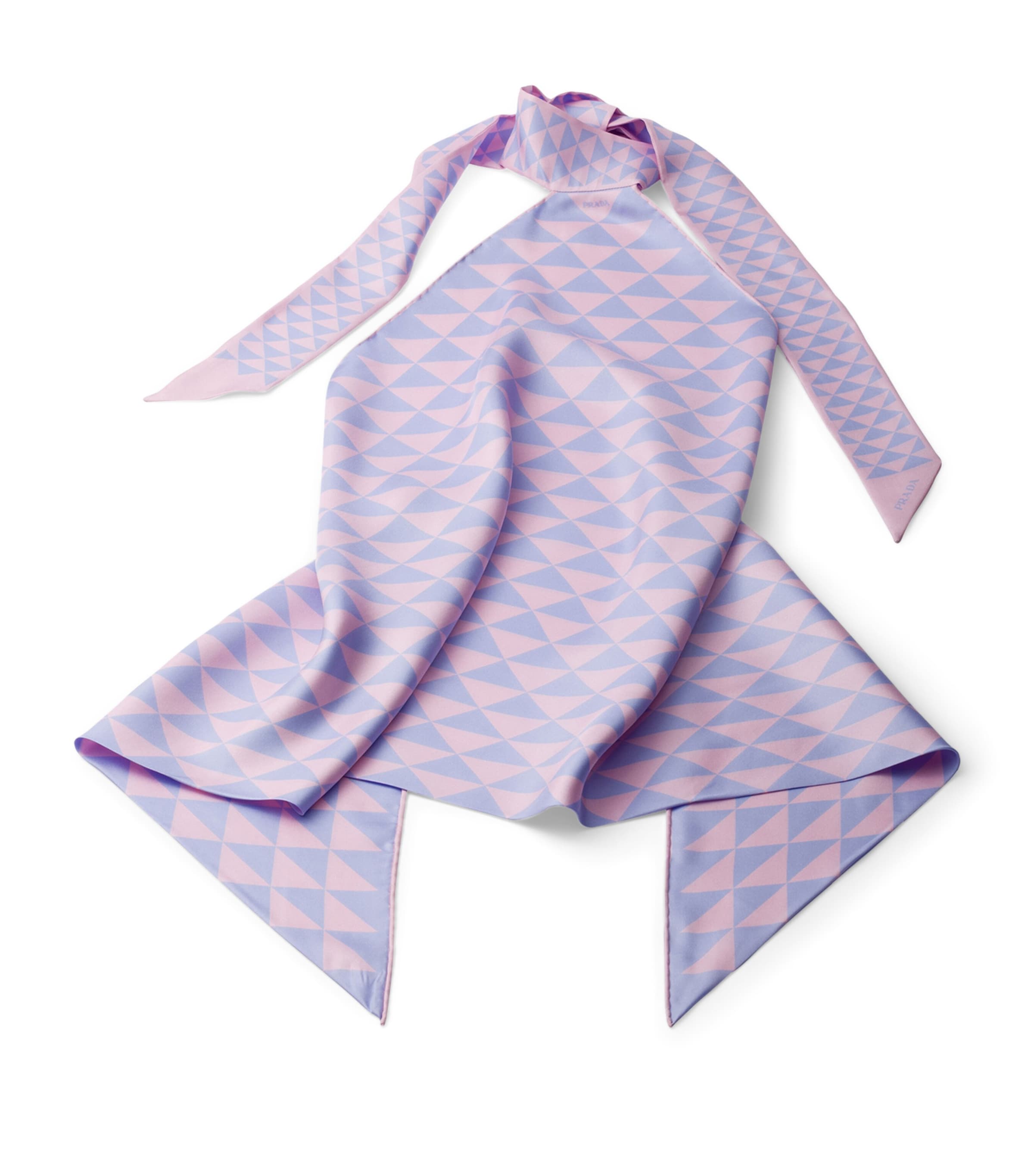 Prada Womens Silk Twill Halterneck Top Image 1