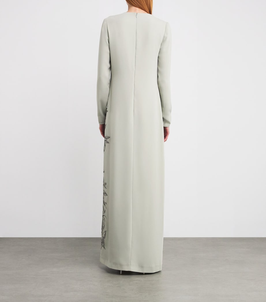 Crepe Vita Column Maxi Dress DUSTY MINT Image 3