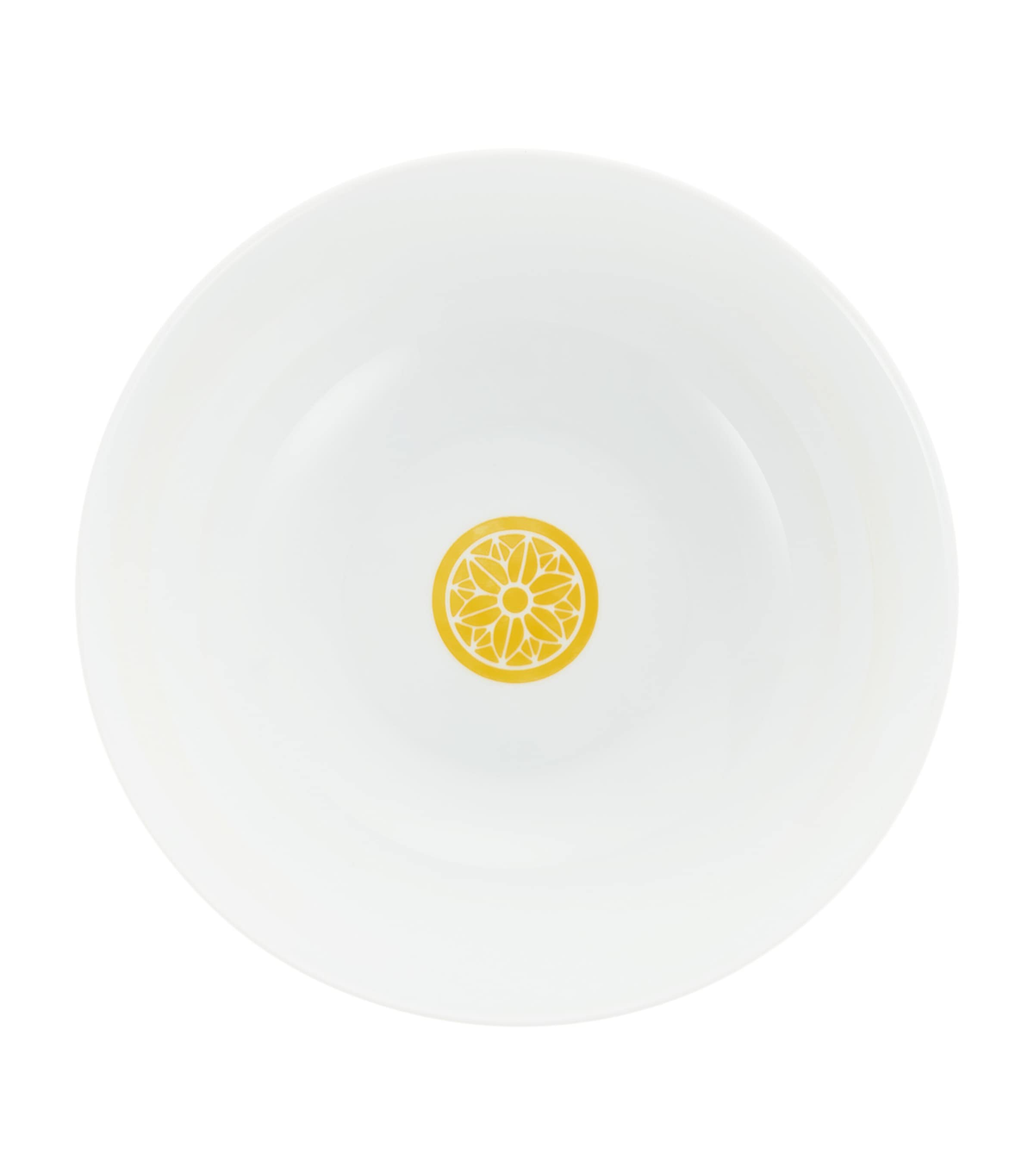 Christofle Porcelain Malmaison Riviera Salad Bowl White/yellow Image 4