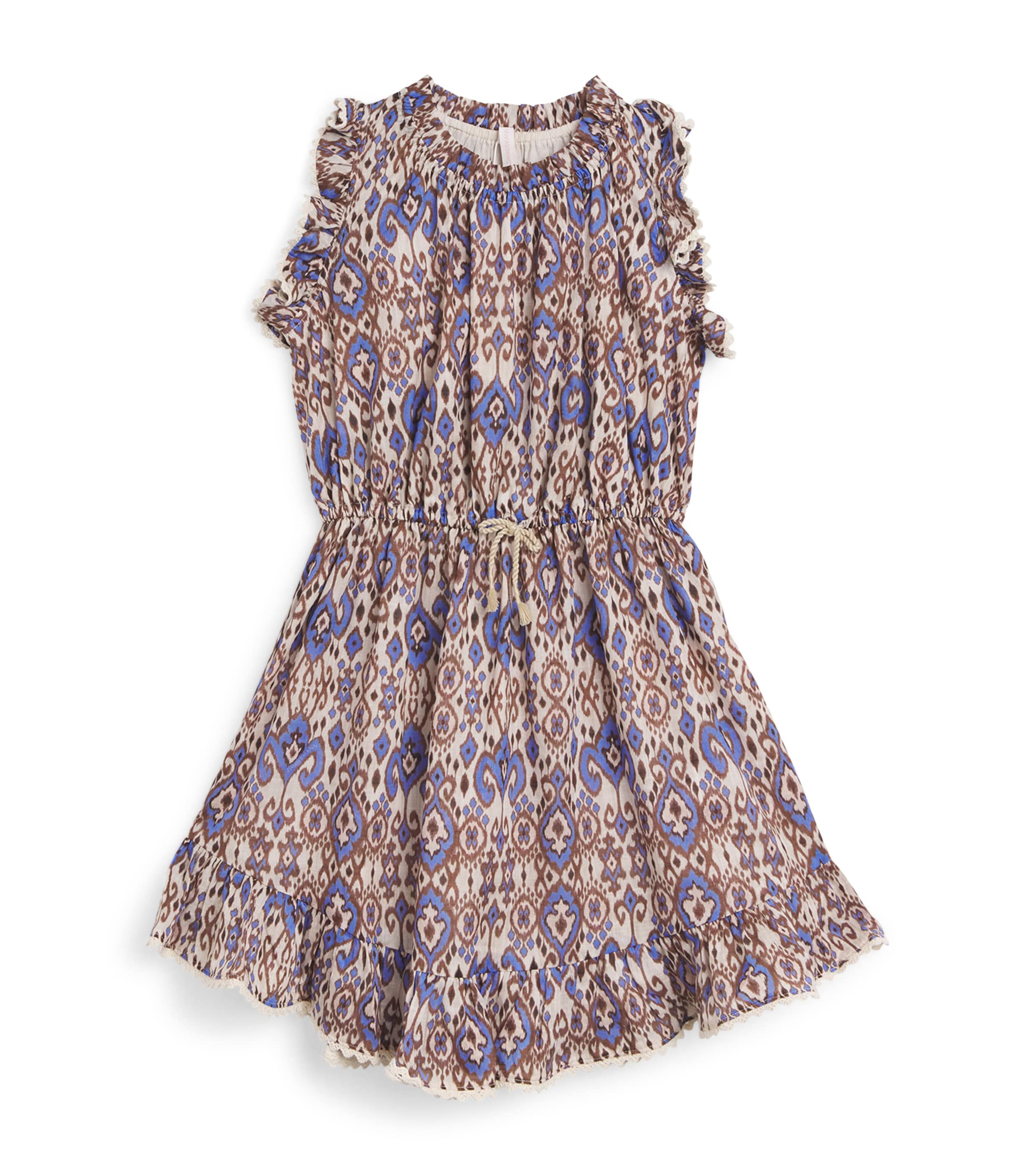 Shop Zimmermann Cotton Wylie Drawstring Dress In Beige