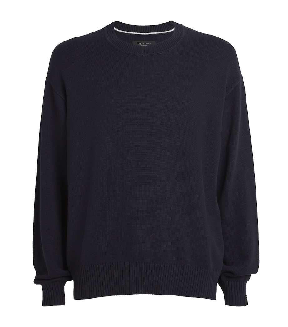Rag & Bone Mens Contrast-Stitch Sweater Salute Image 1