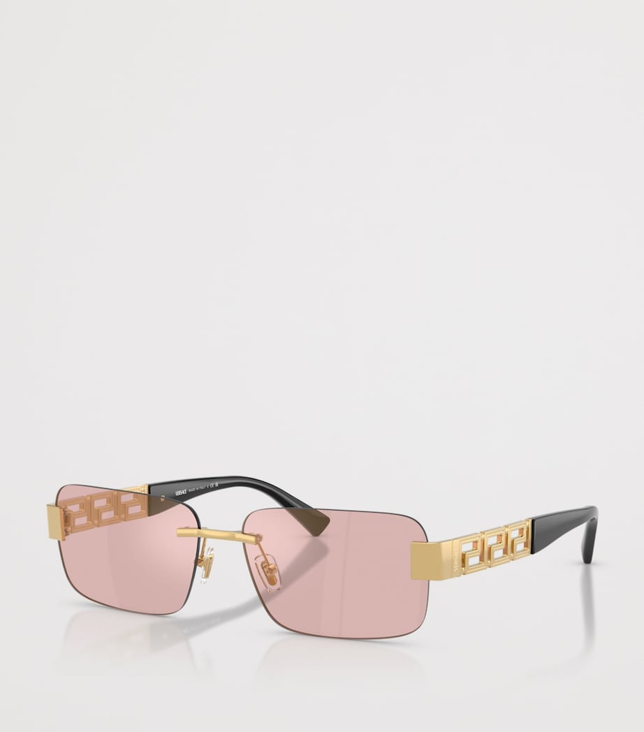 Metal Rectangular Sunglasses 10021T Image 2