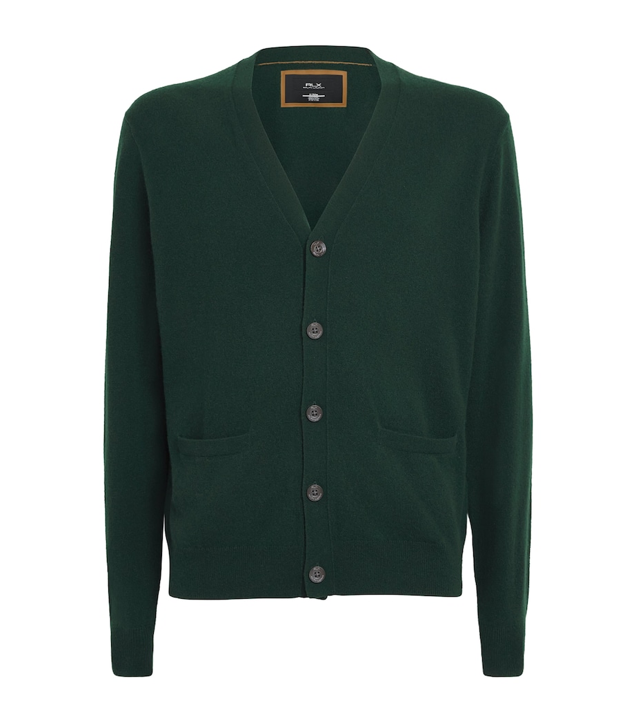 RLX Ralph Lauren Mens Cashmere-Suede Cardigan Moss Agate Image 1