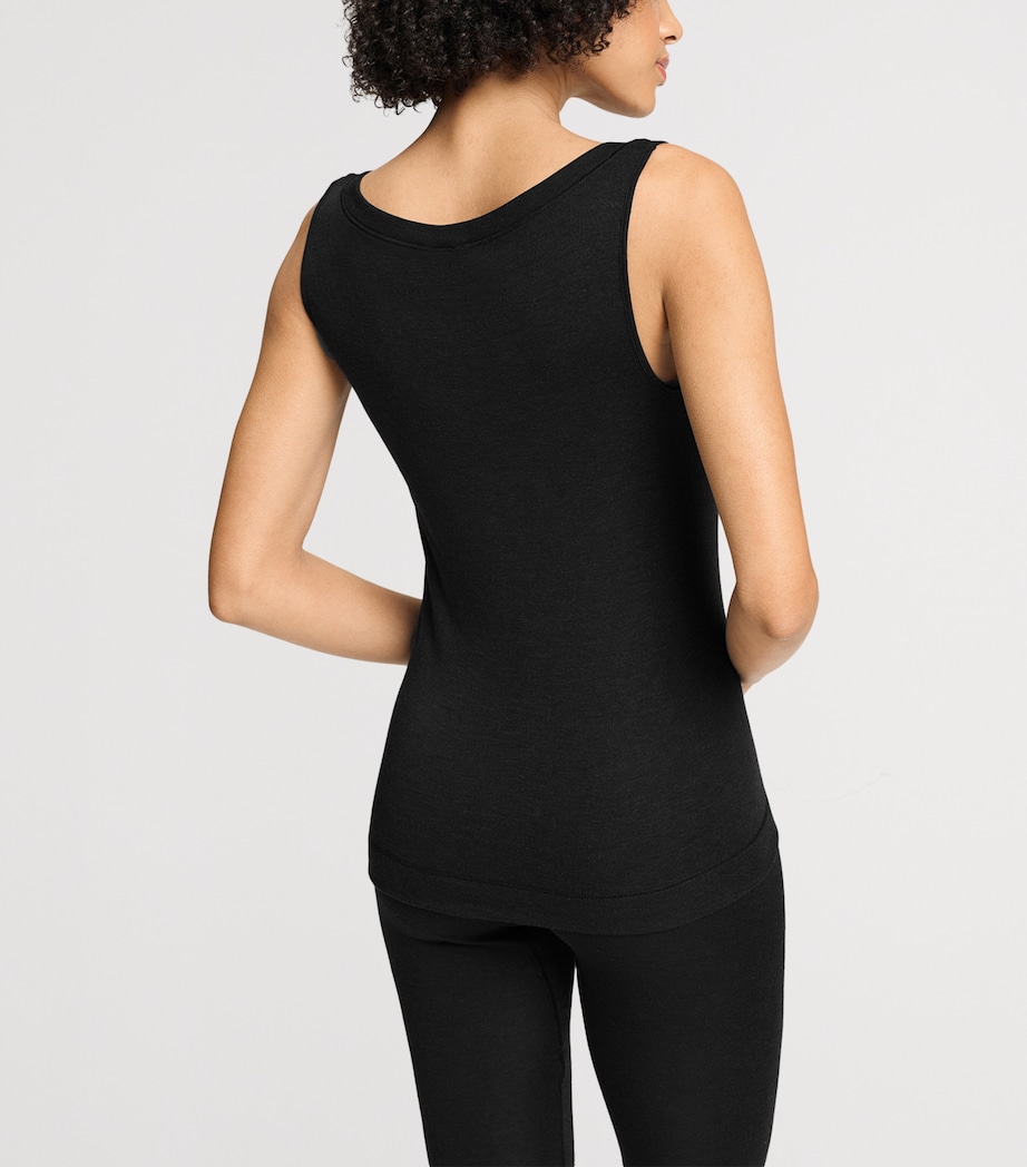 Hanro Womens Silk-Cashmere Tank Top Black Image 5